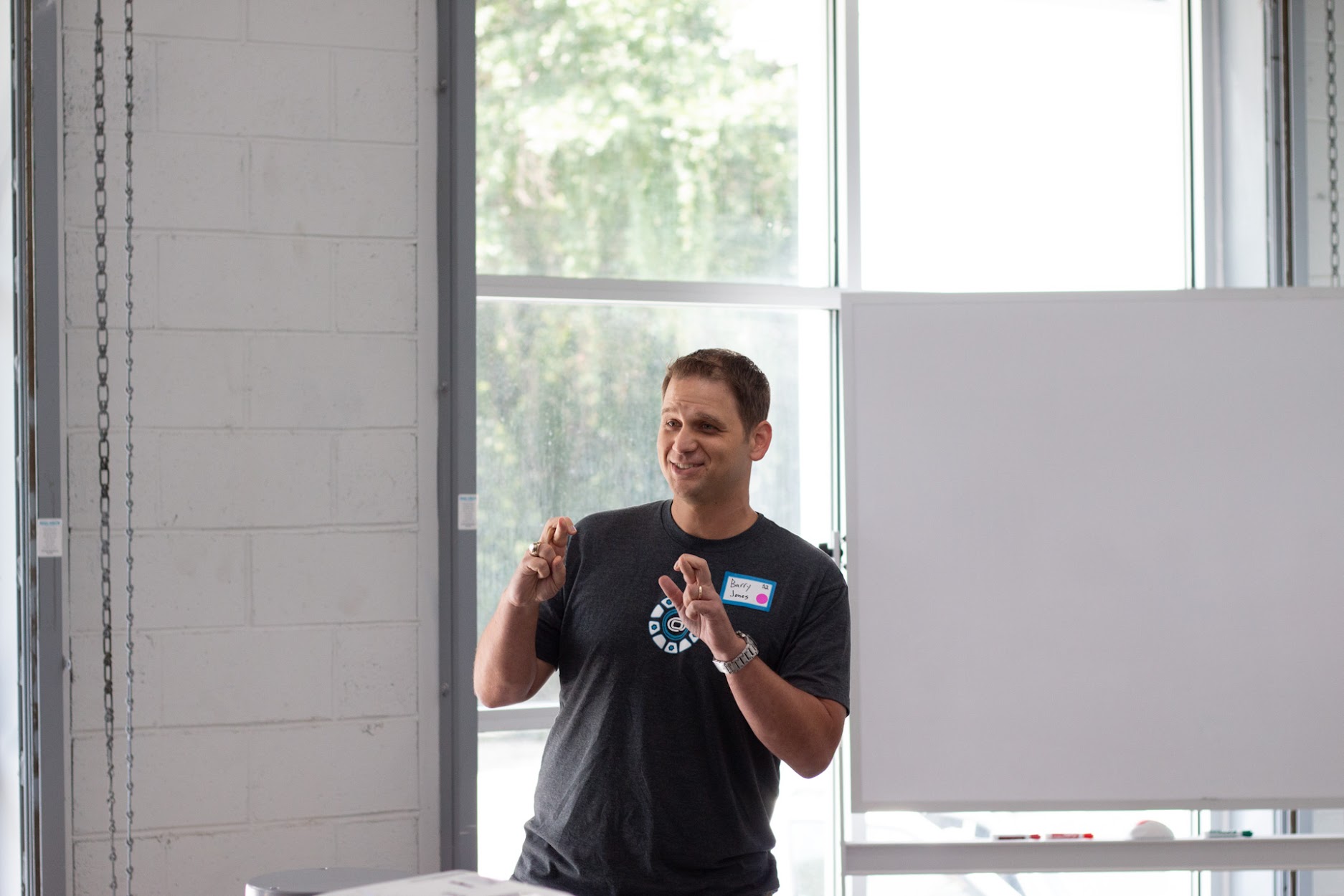 Barry Jones speaking at the 2018 Carolina Code Conference