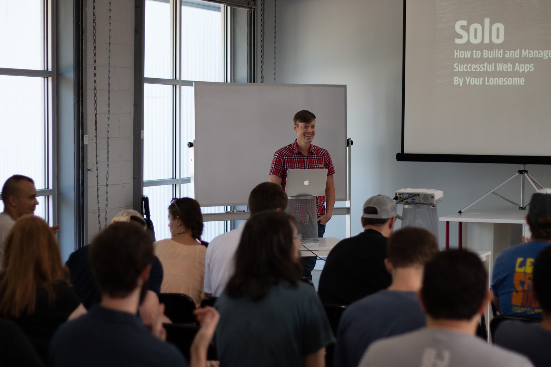 Jeremy Smith speaking at the 2018 Carolina Code Conference