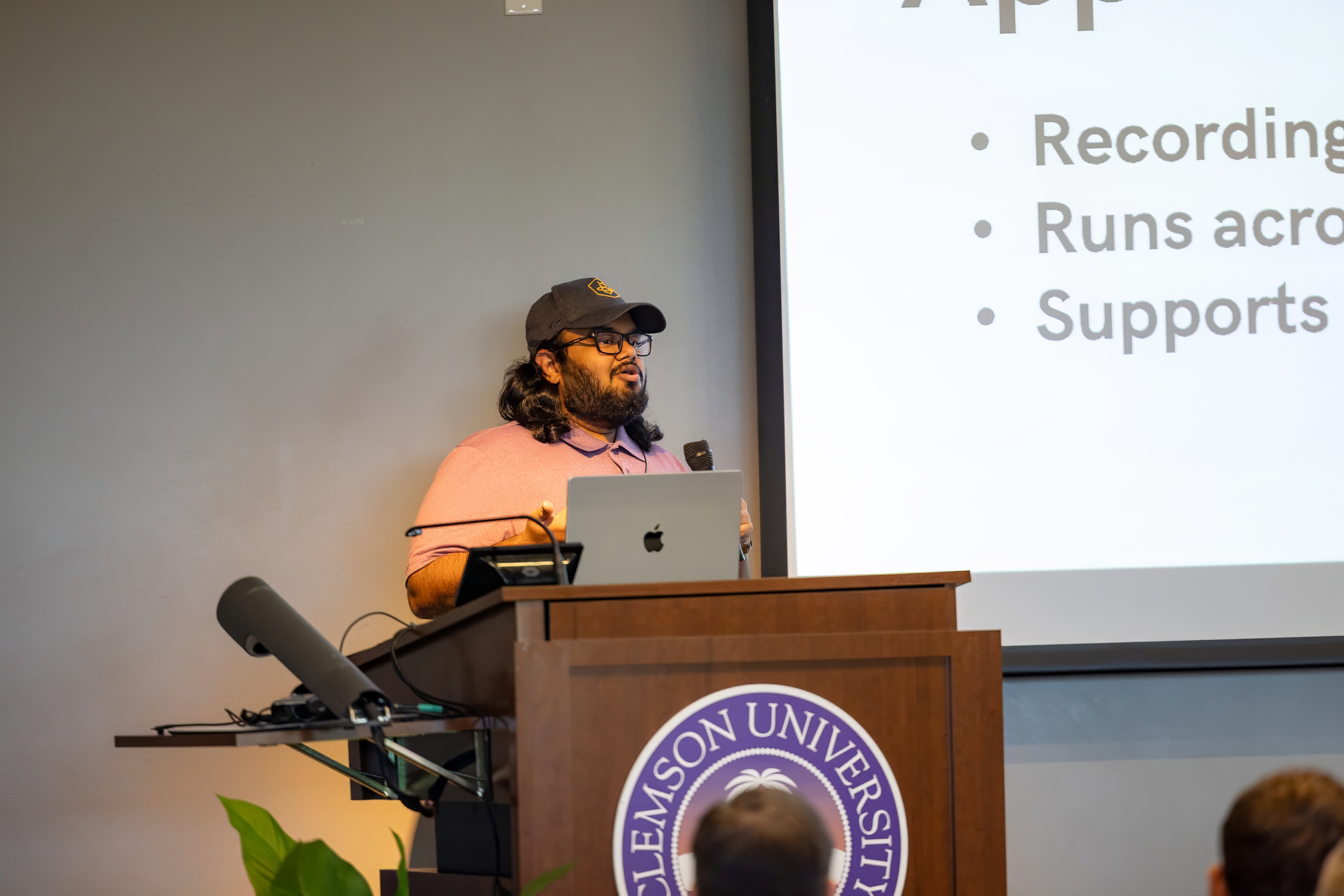 Amar Chheda speaking at the 2023 Carolina Code Conference