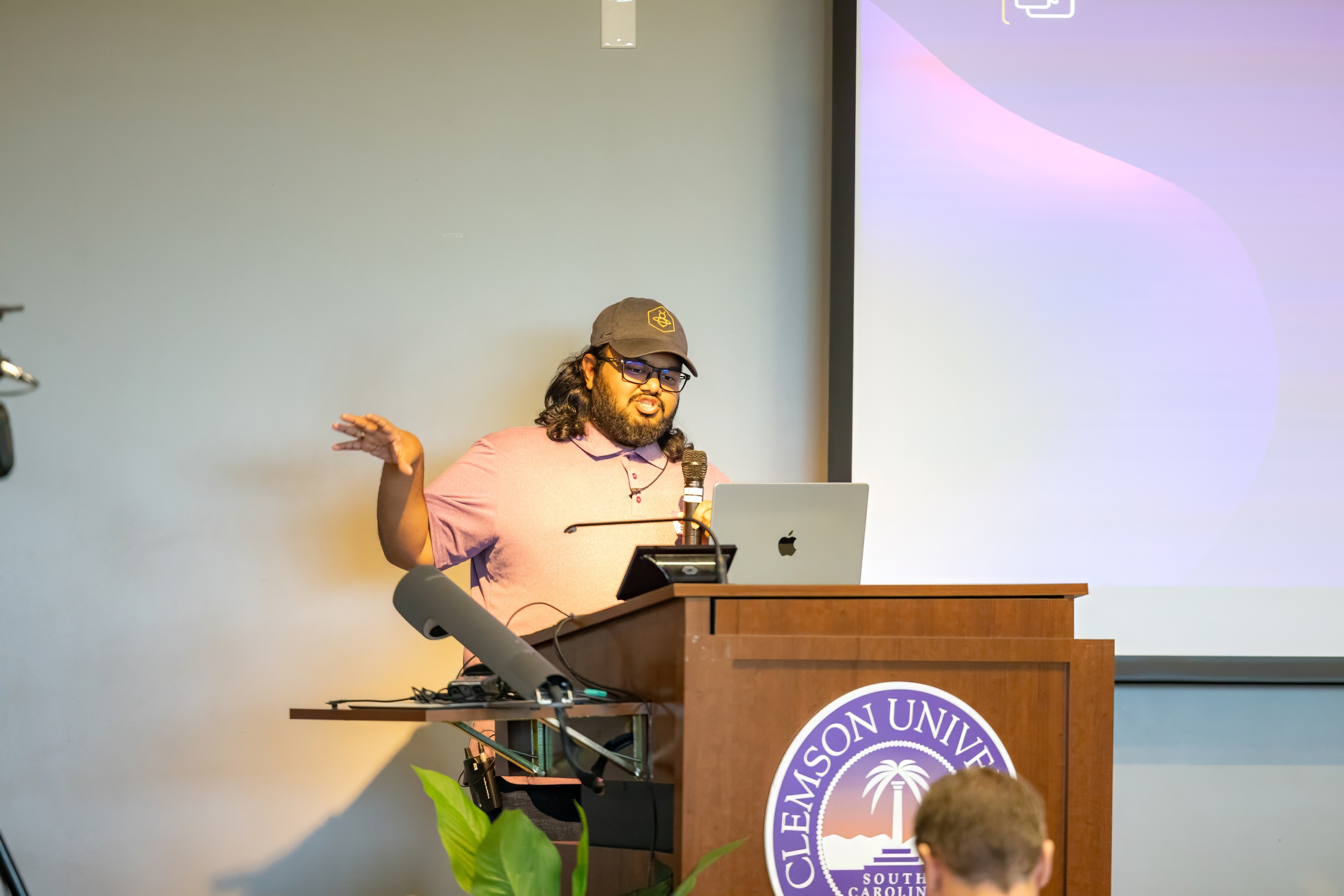 Amar Chheda speaking at the 2023 Carolina Code Conference