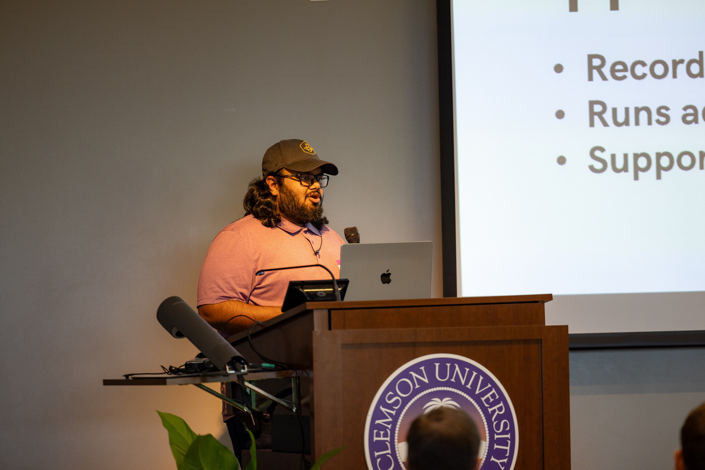 Amar Chheda speaking at the 2023 Carolina Code Conference