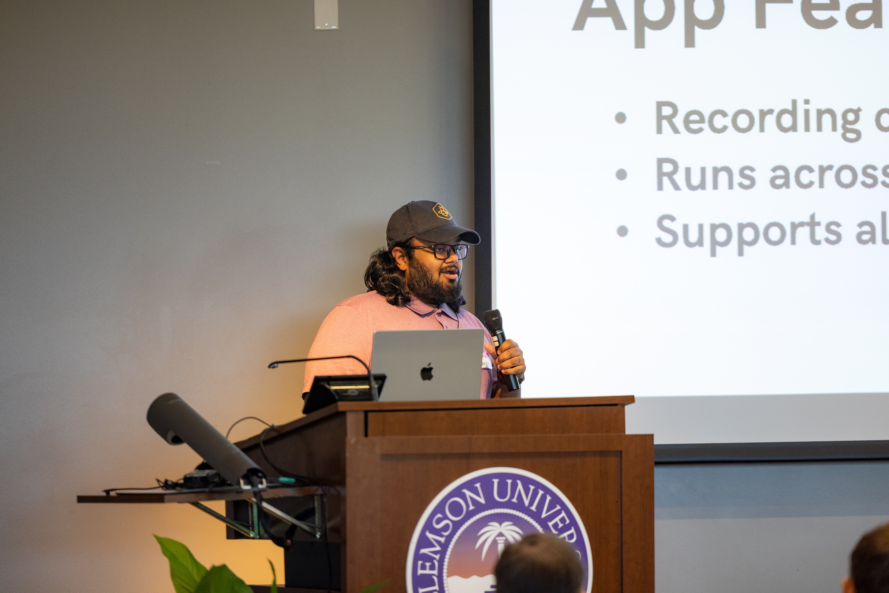 Amar Chheda speaking at the 2023 Carolina Code Conference