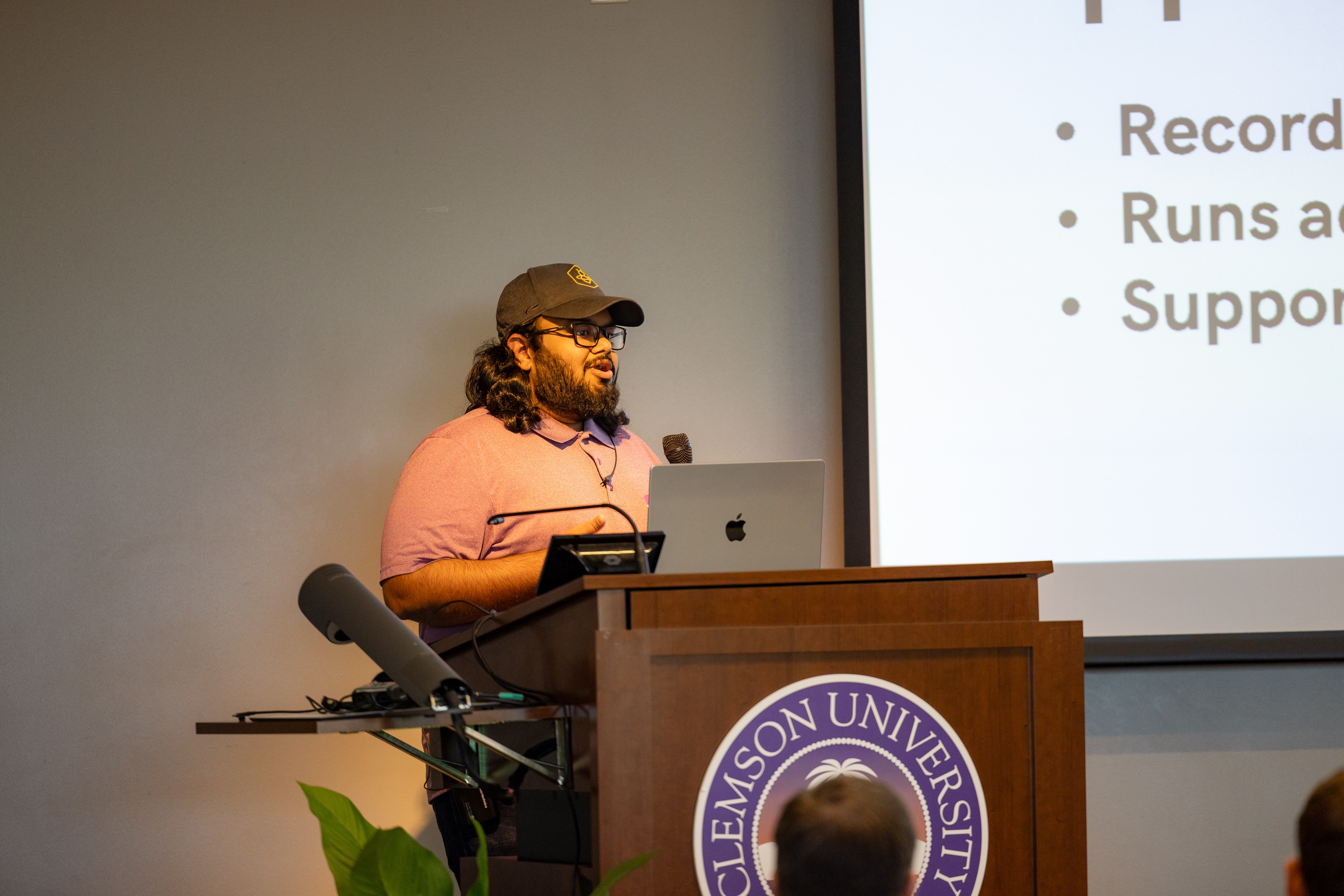 Amar Chheda speaking at the 2023 Carolina Code Conference