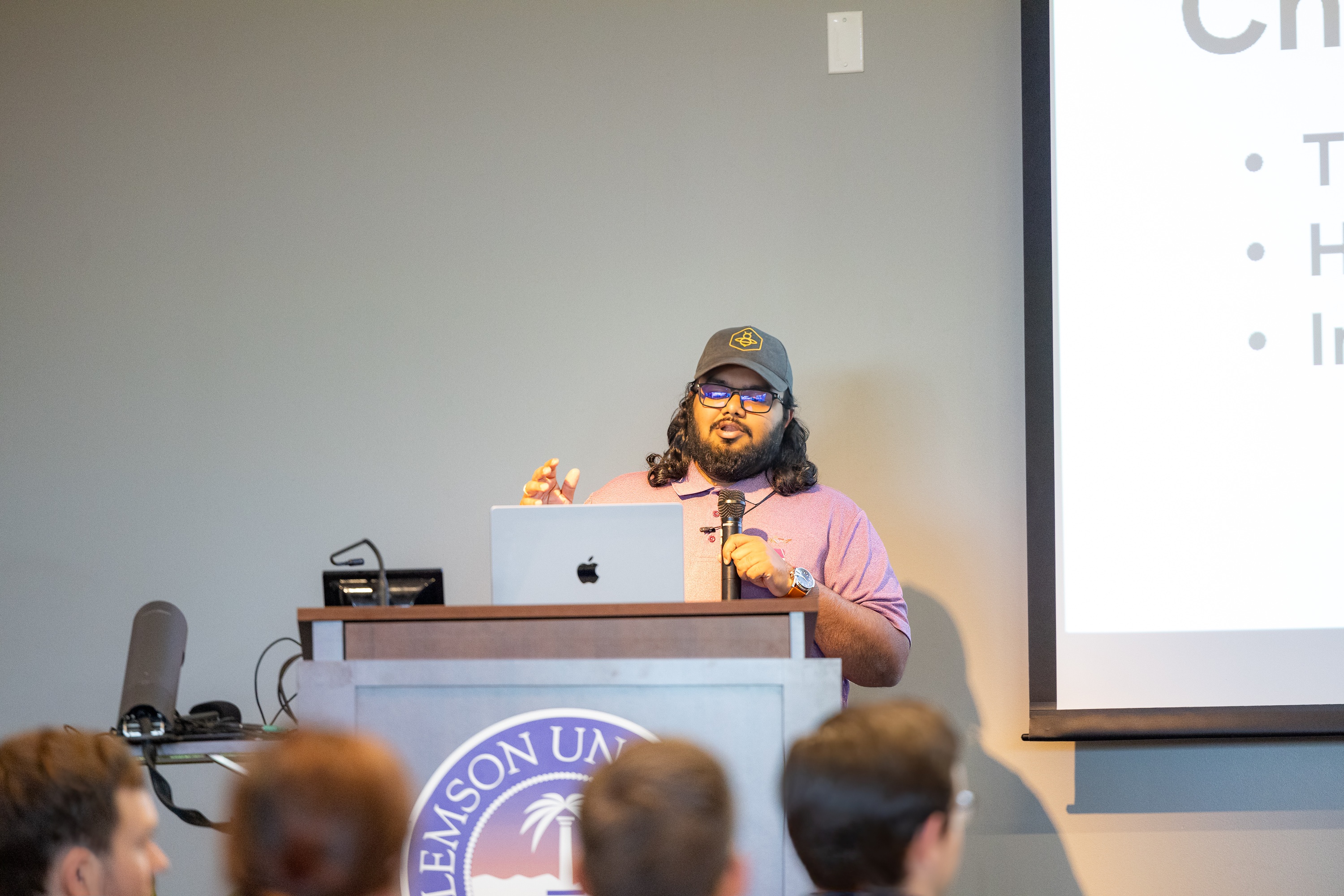 Amar Chheda speaking at the 2023 Carolina Code Conference