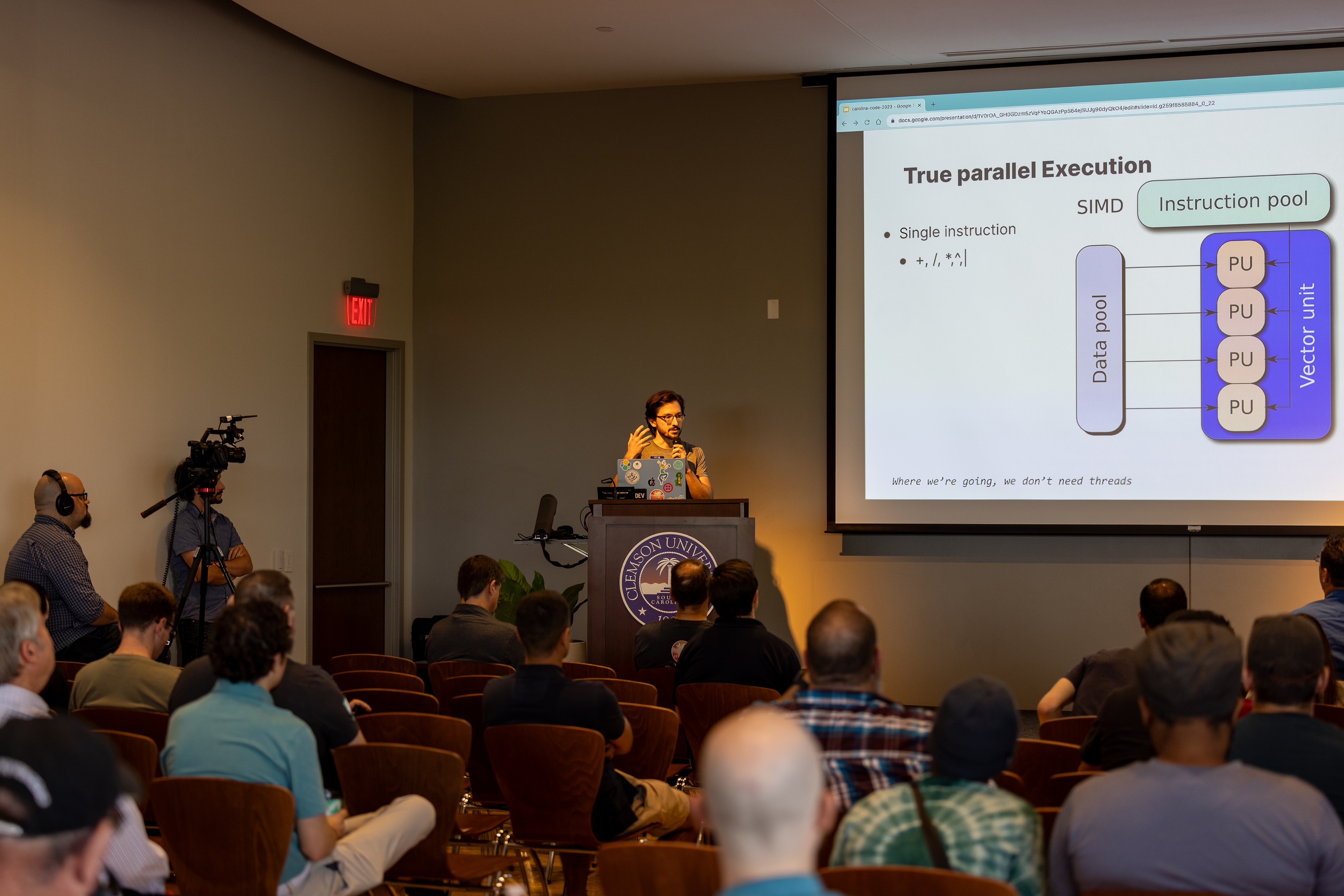 Benjamin Trent speaking at the 2023 Carolina Code Conference