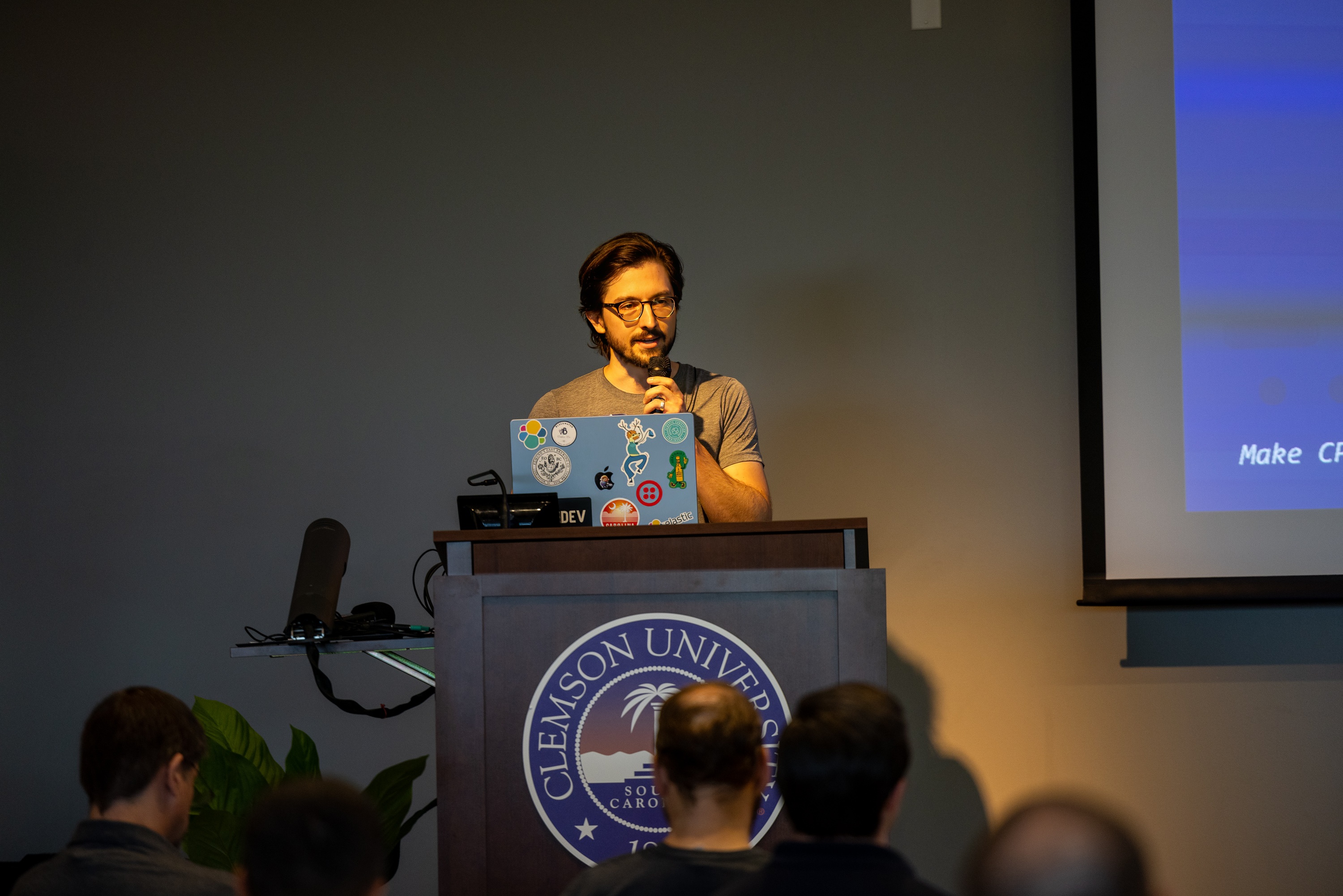 Benjamin Trent speaking at the 2023 Carolina Code Conference