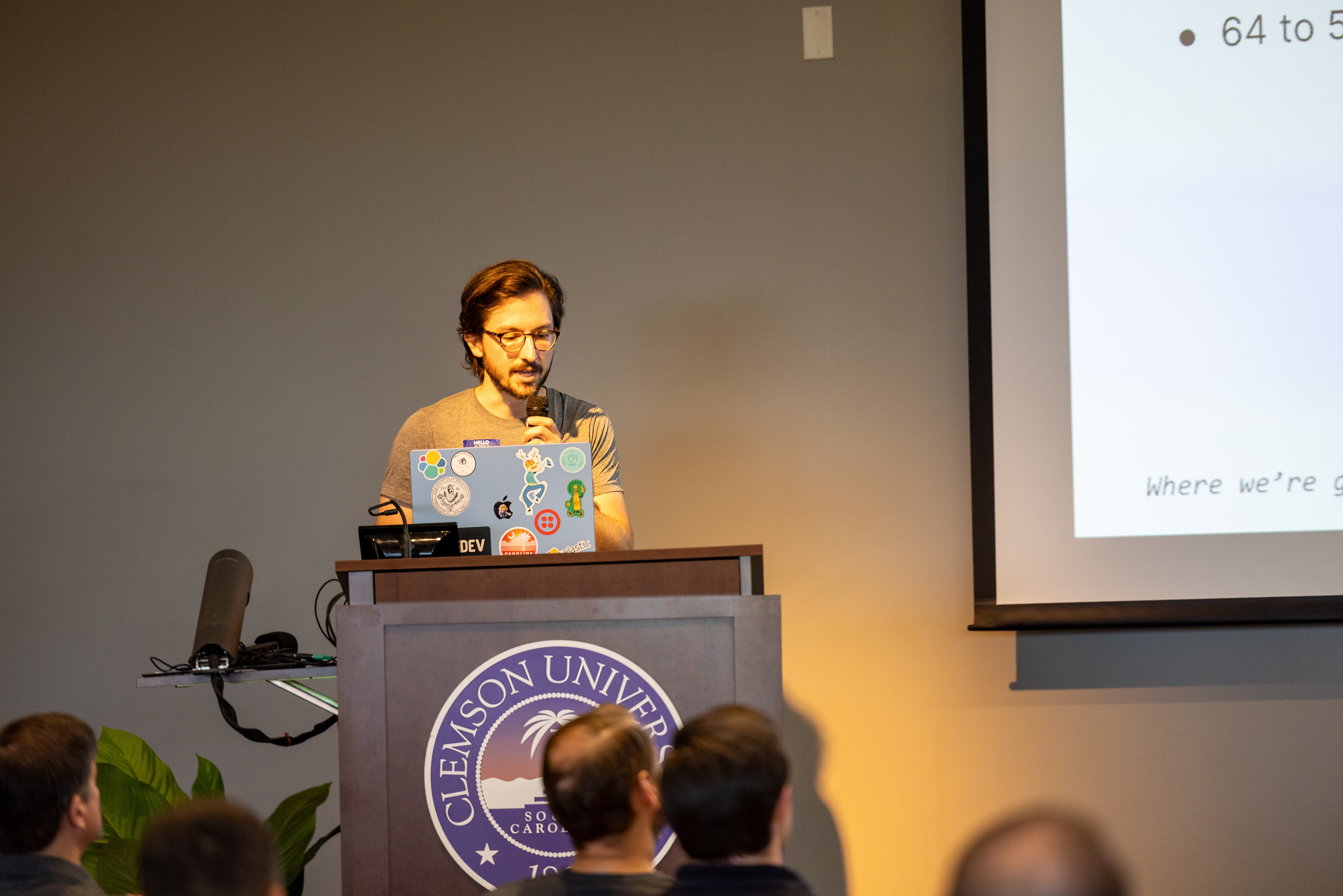 Benjamin Trent speaking at the 2023 Carolina Code Conference