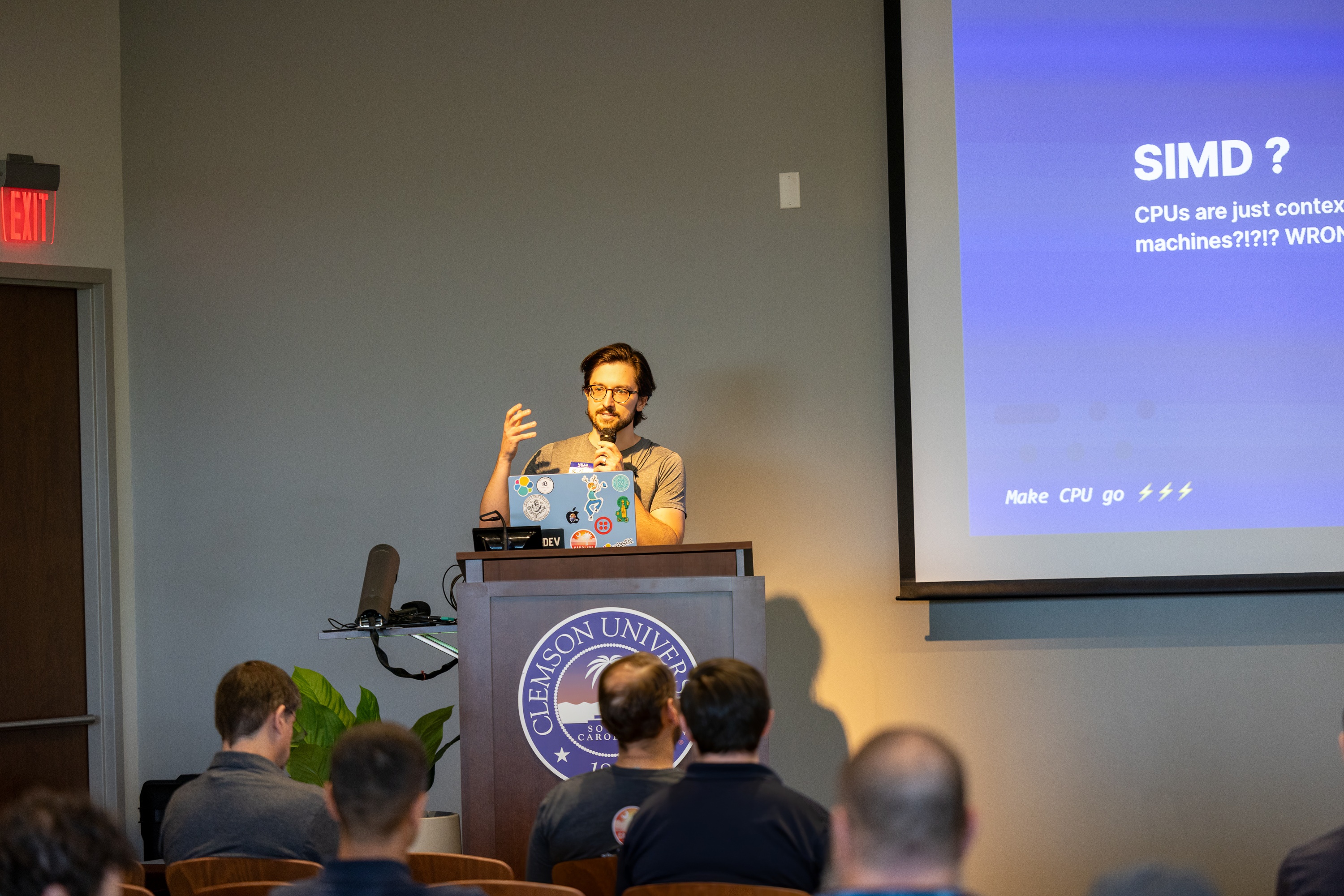 Benjamin Trent speaking at the 2023 Carolina Code Conference