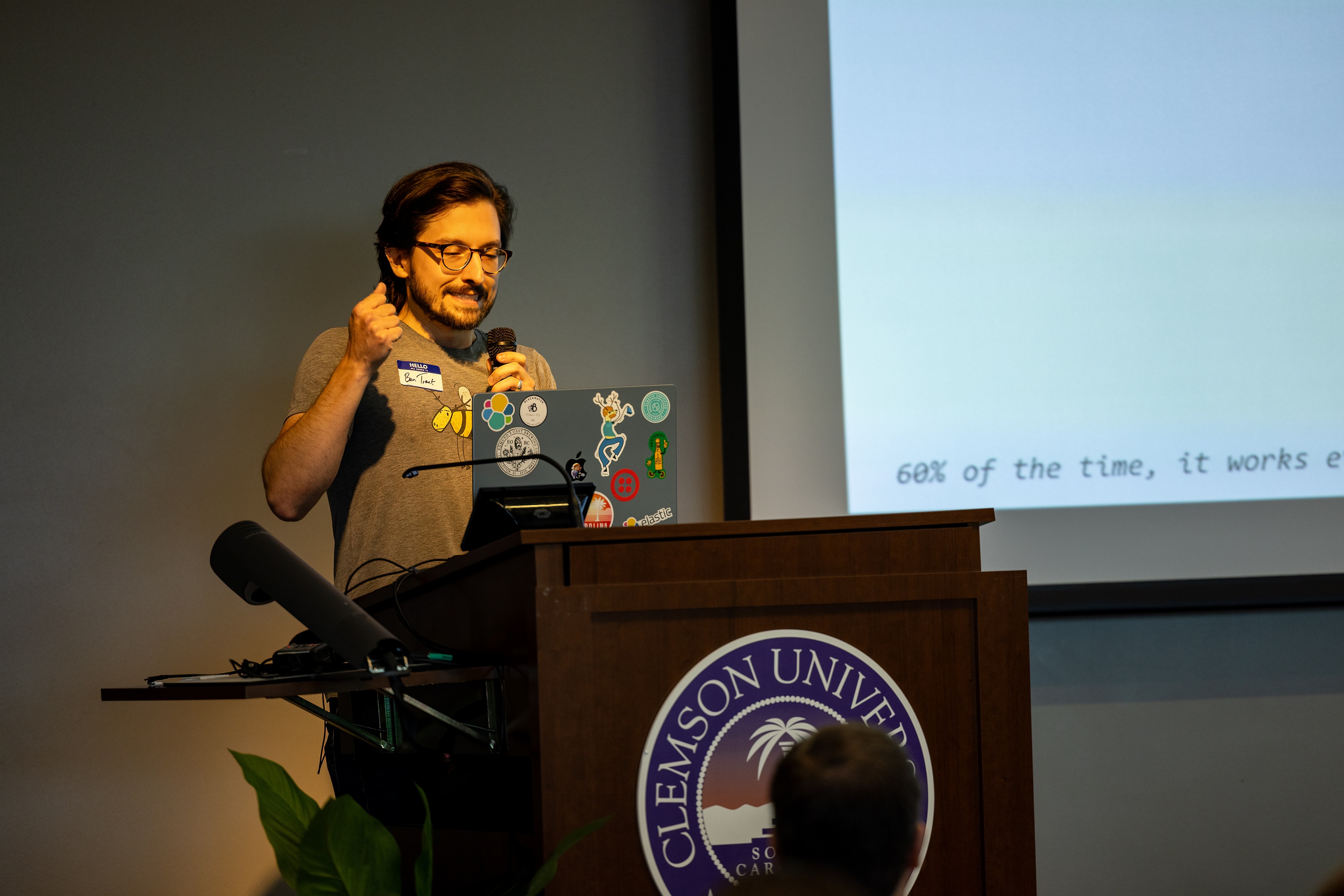 Benjamin Trent speaking at the 2023 Carolina Code Conference