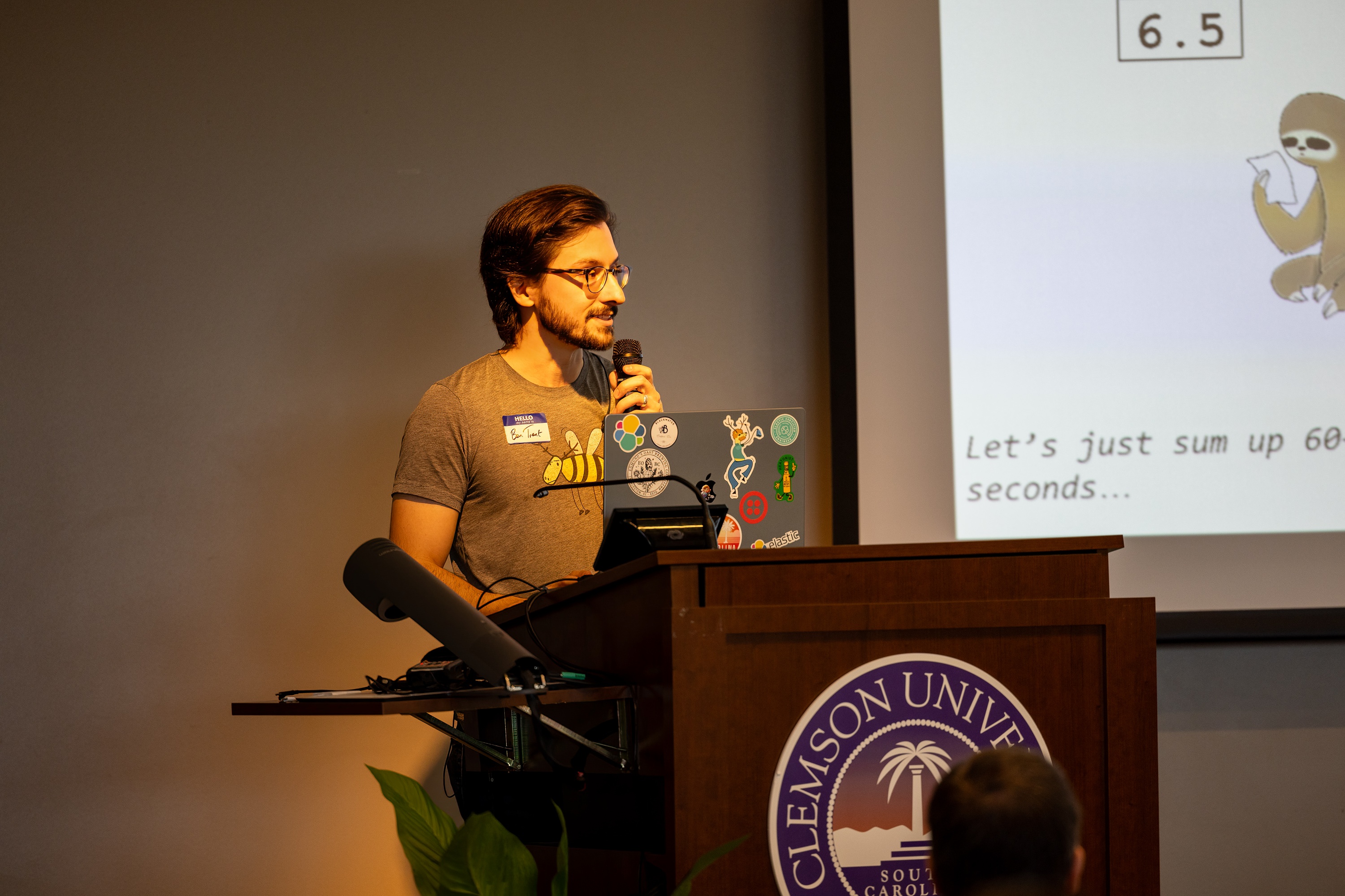 Benjamin Trent speaking at the 2023 Carolina Code Conference