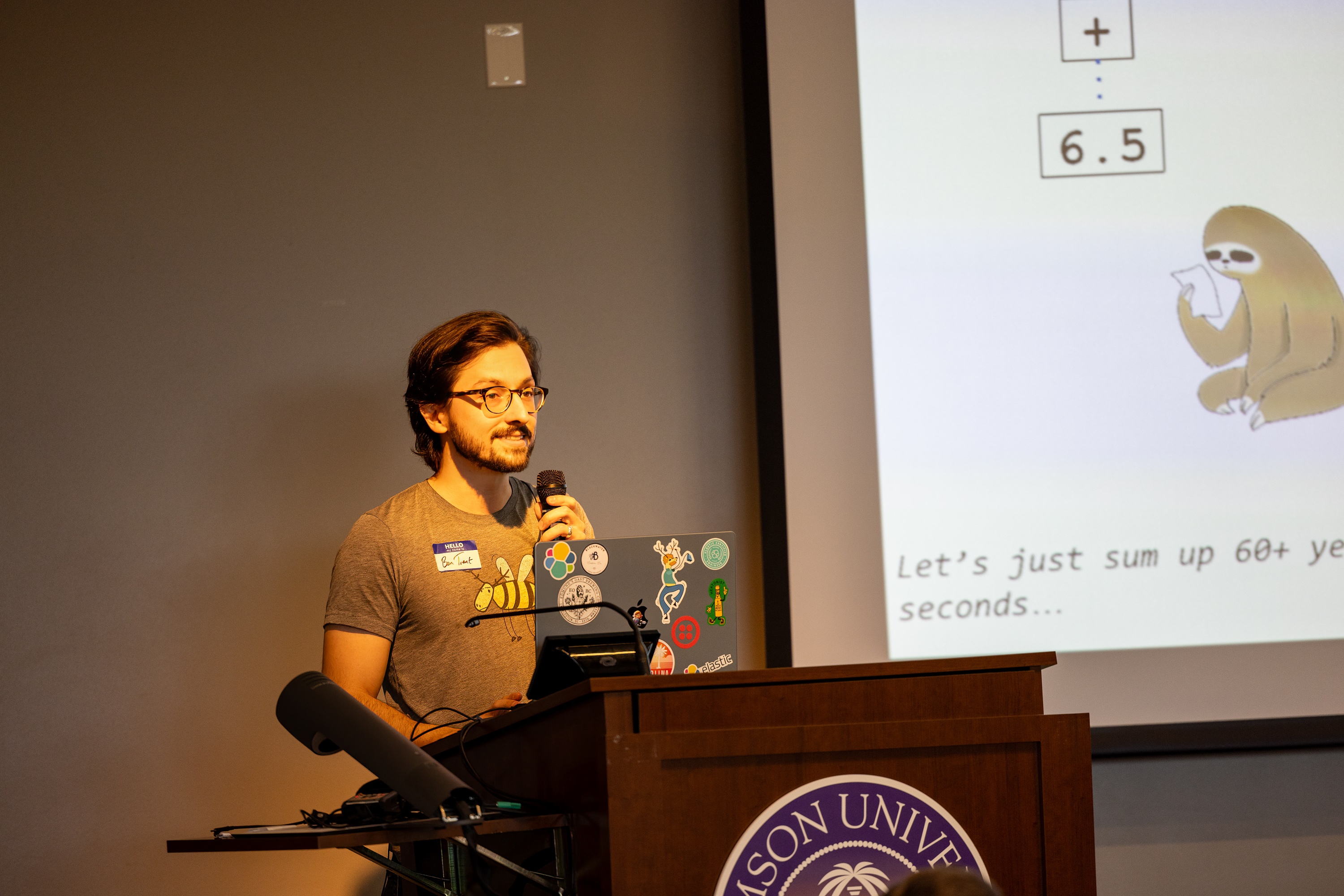 Benjamin Trent speaking at the 2023 Carolina Code Conference