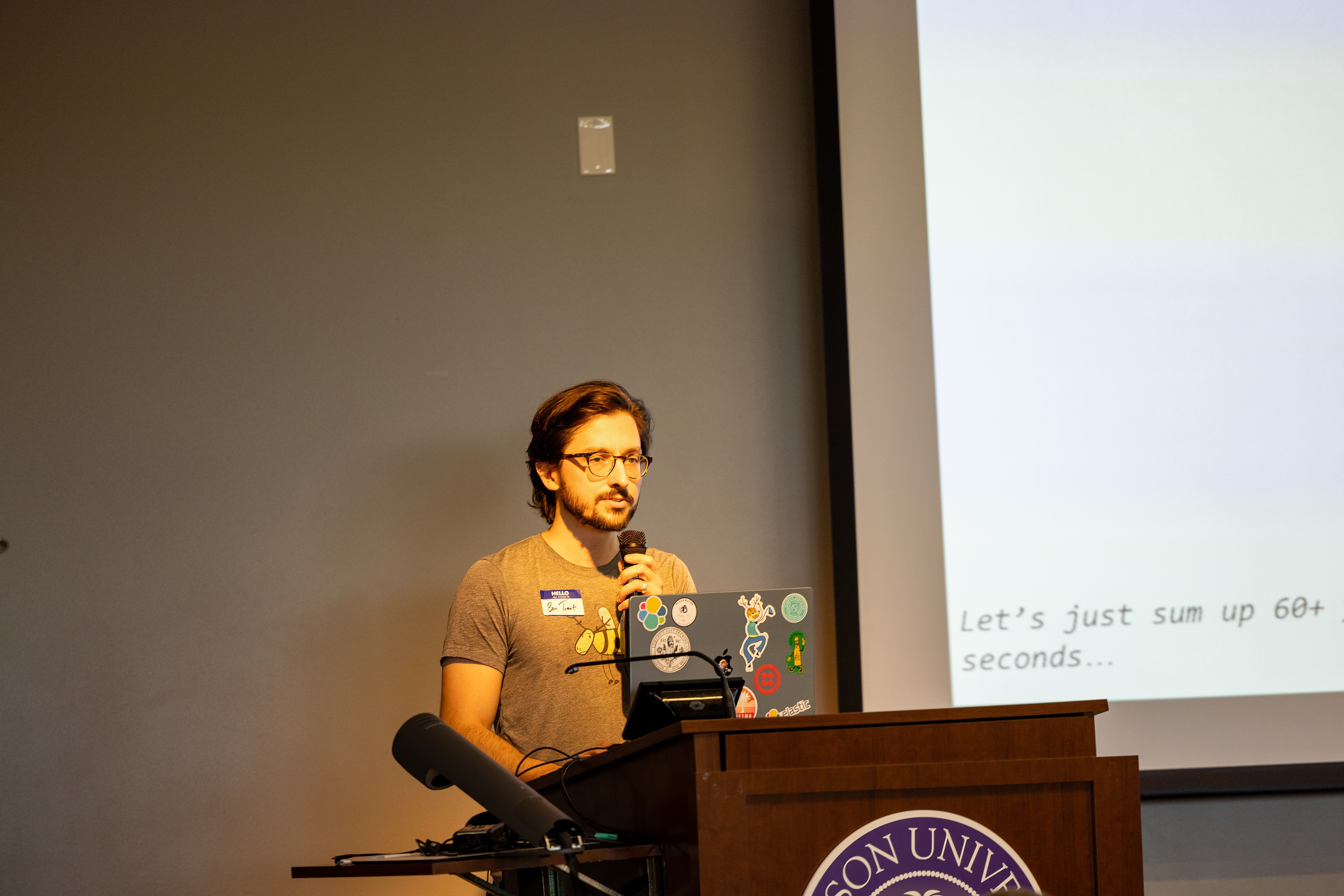 Benjamin Trent speaking at the 2023 Carolina Code Conference