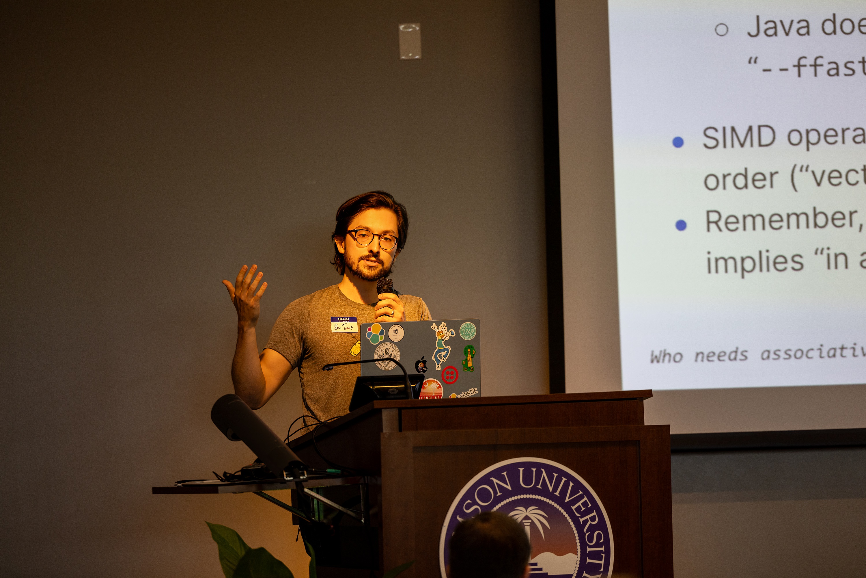Benjamin Trent speaking at the 2023 Carolina Code Conference