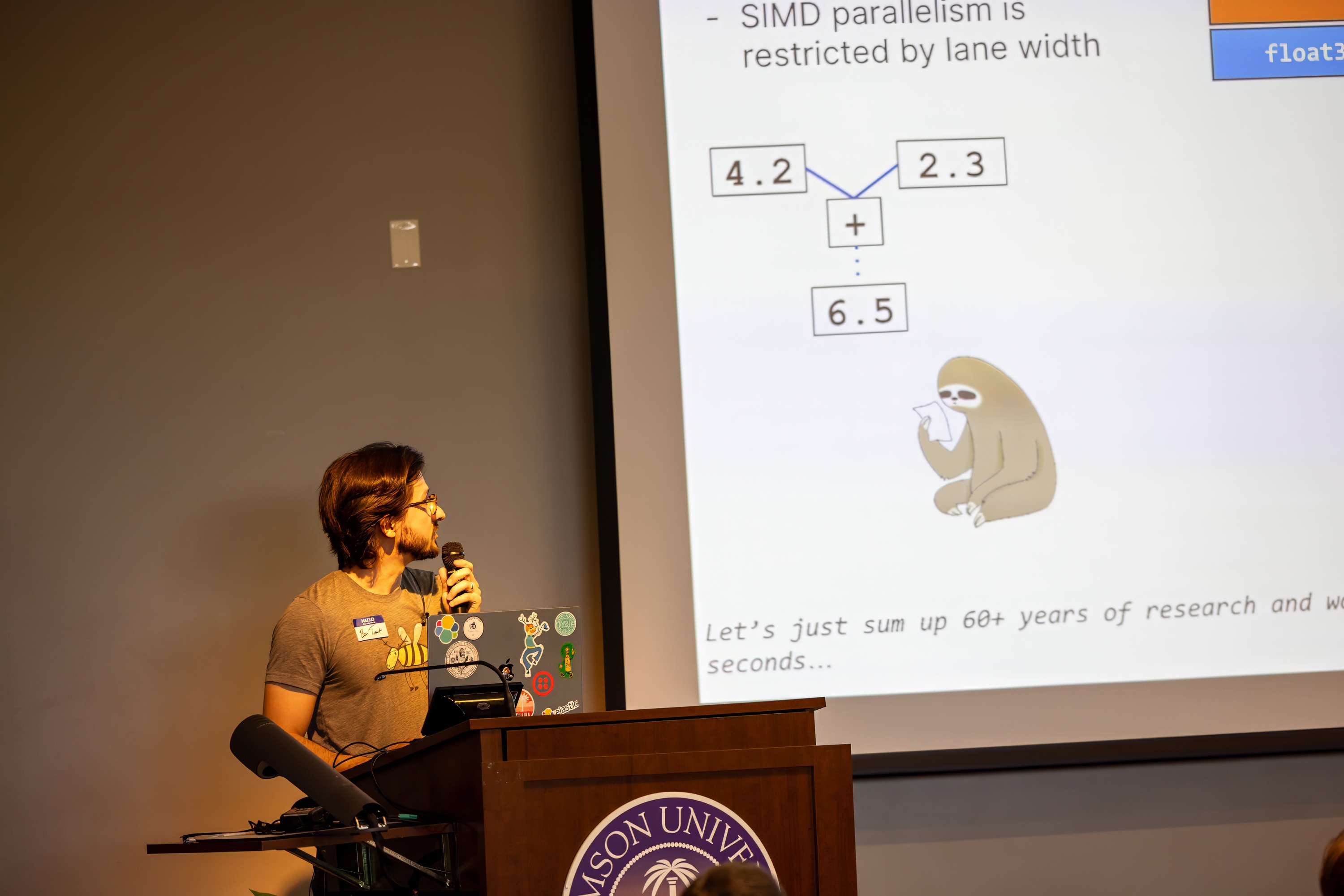 Benjamin Trent speaking at the 2023 Carolina Code Conference