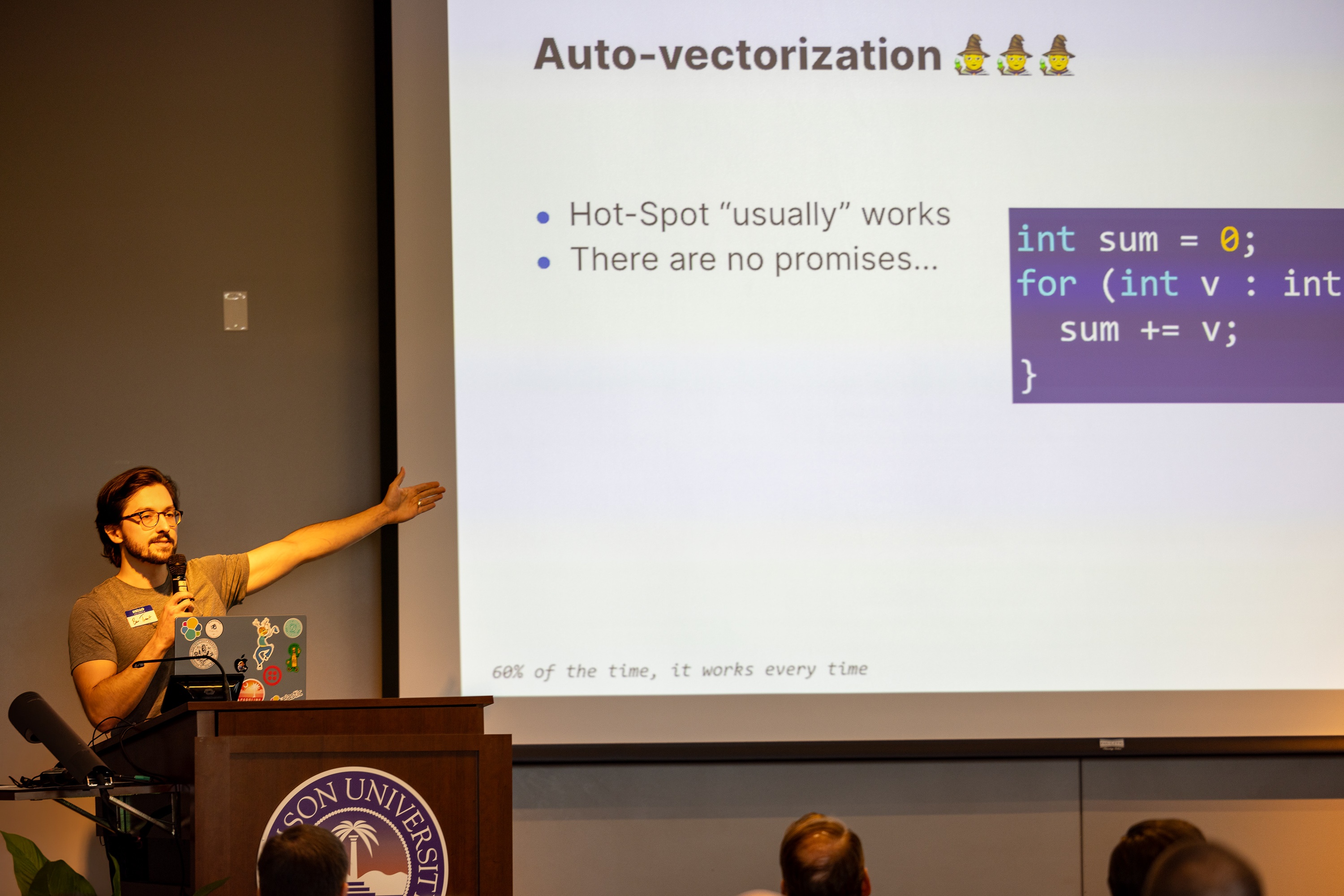 Benjamin Trent speaking at the 2023 Carolina Code Conference