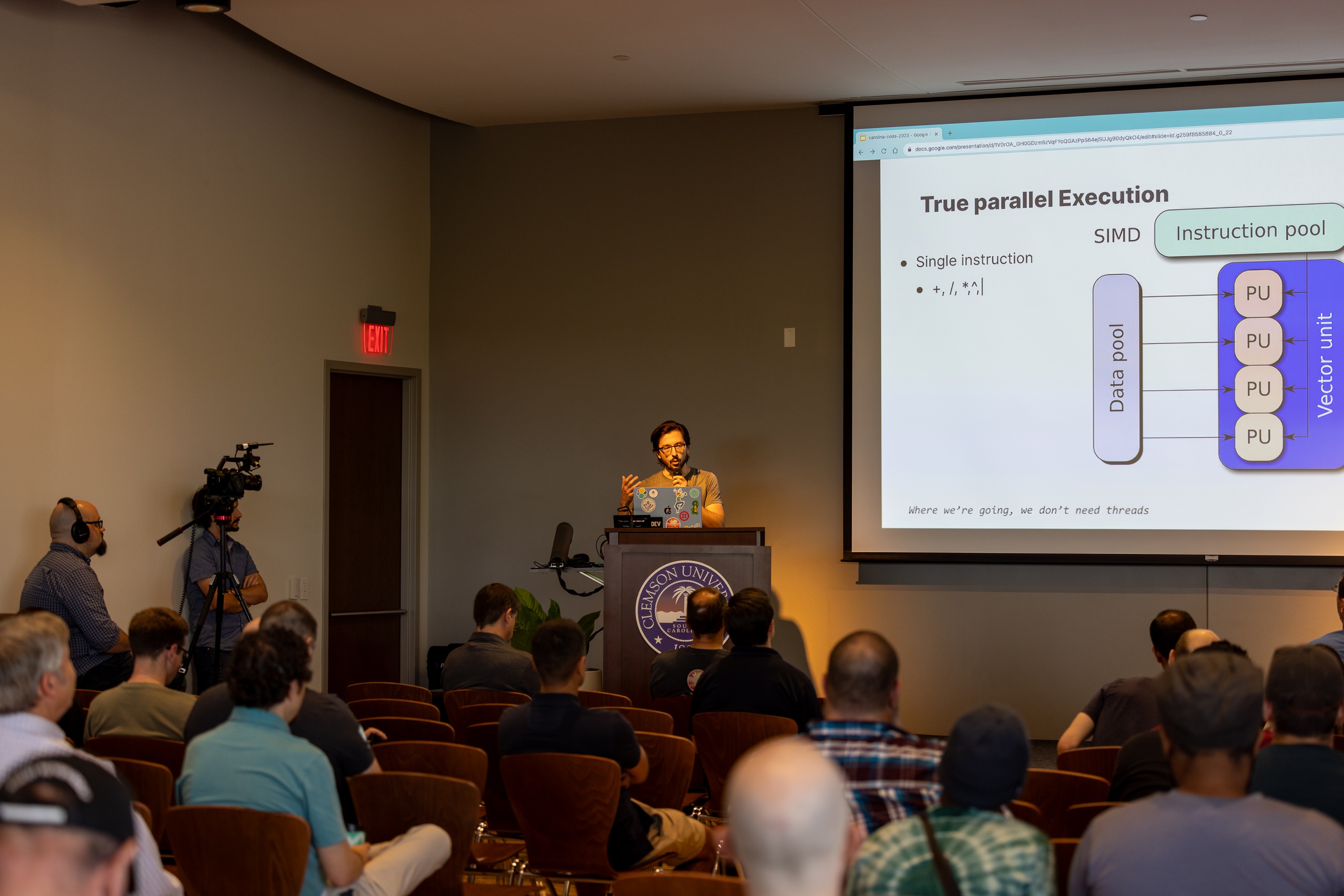 Benjamin Trent speaking at the 2023 Carolina Code Conference