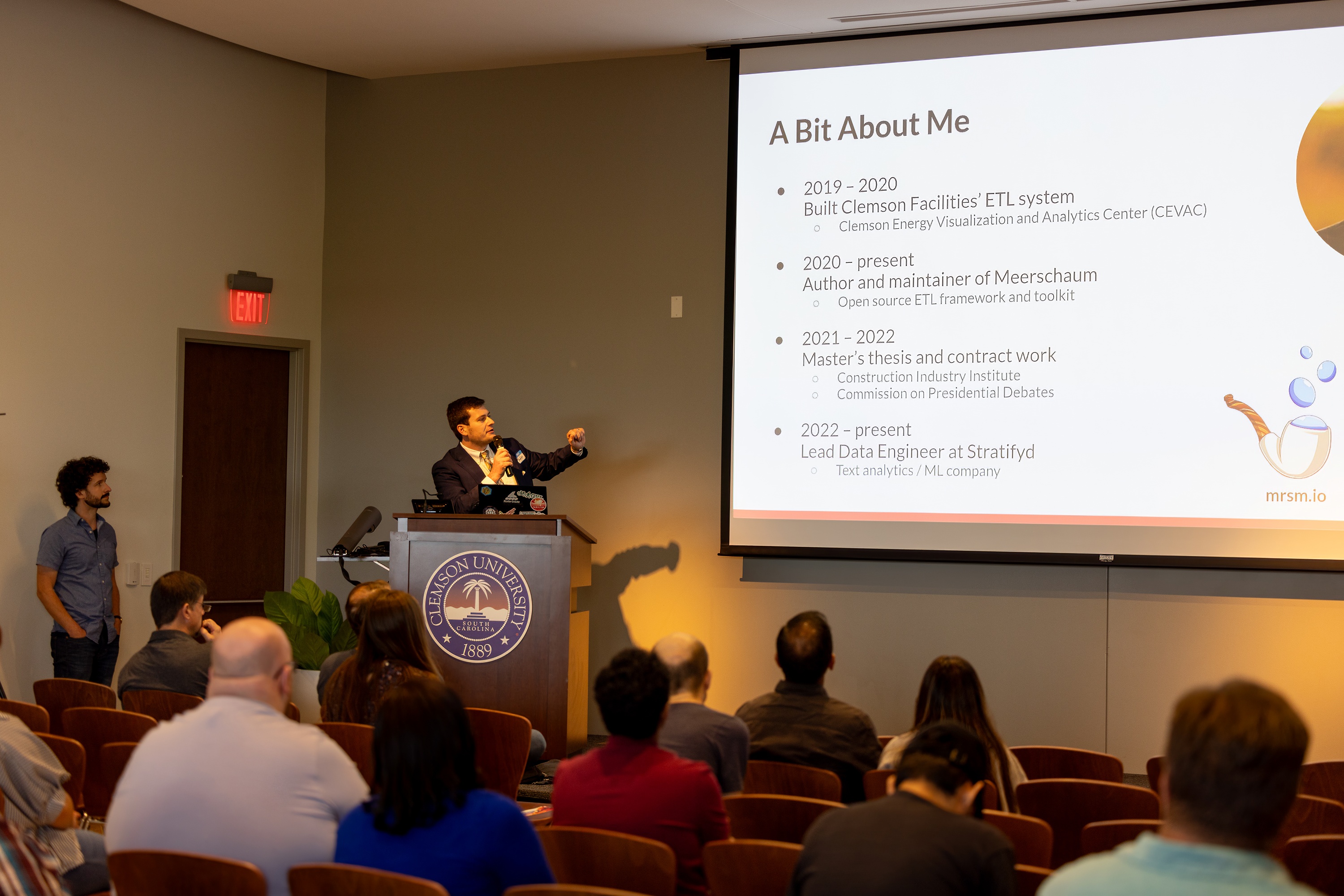 Bennett Meares speaking at the 2023 Carolina Code Conference