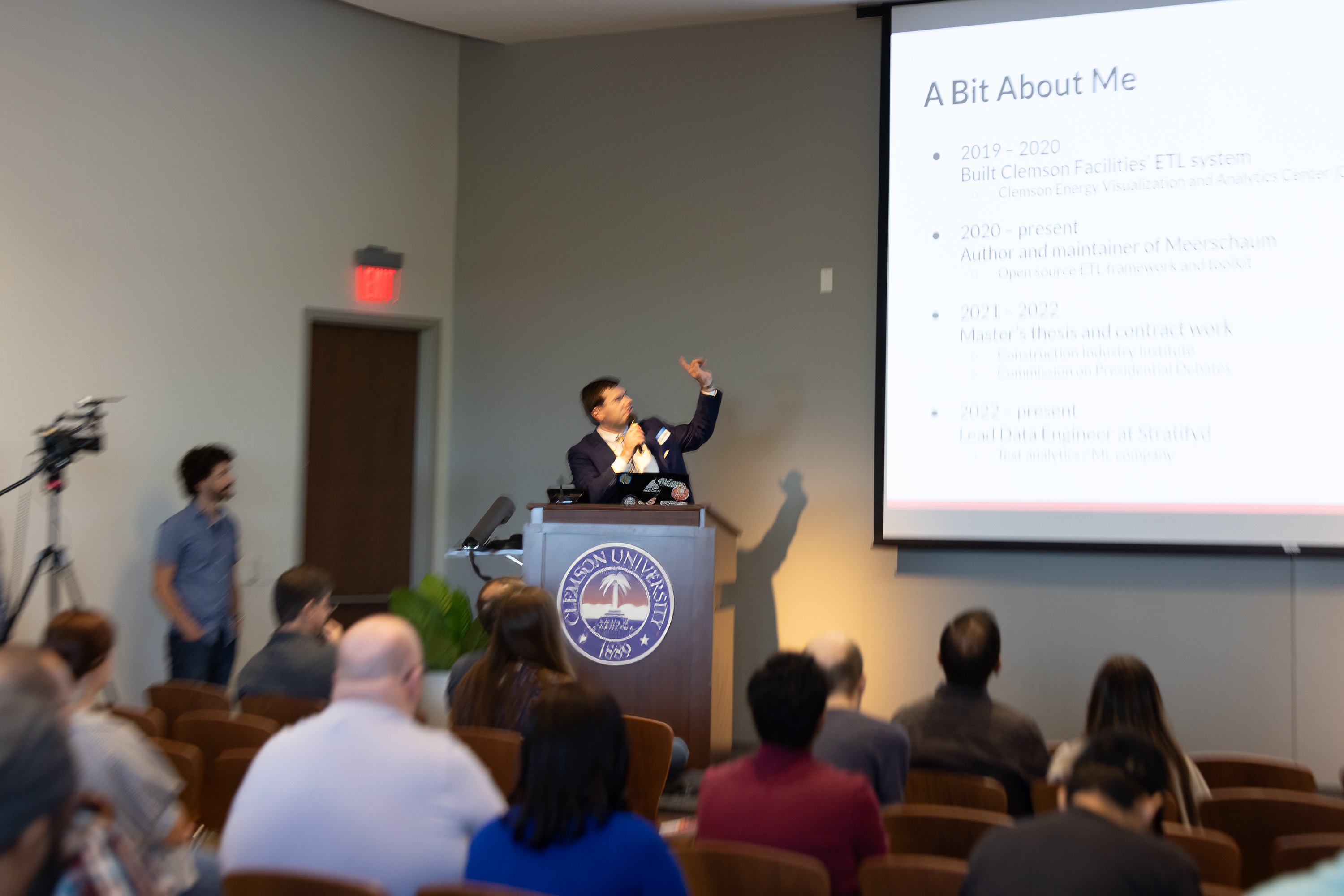 Bennett Meares speaking at the 2023 Carolina Code Conference