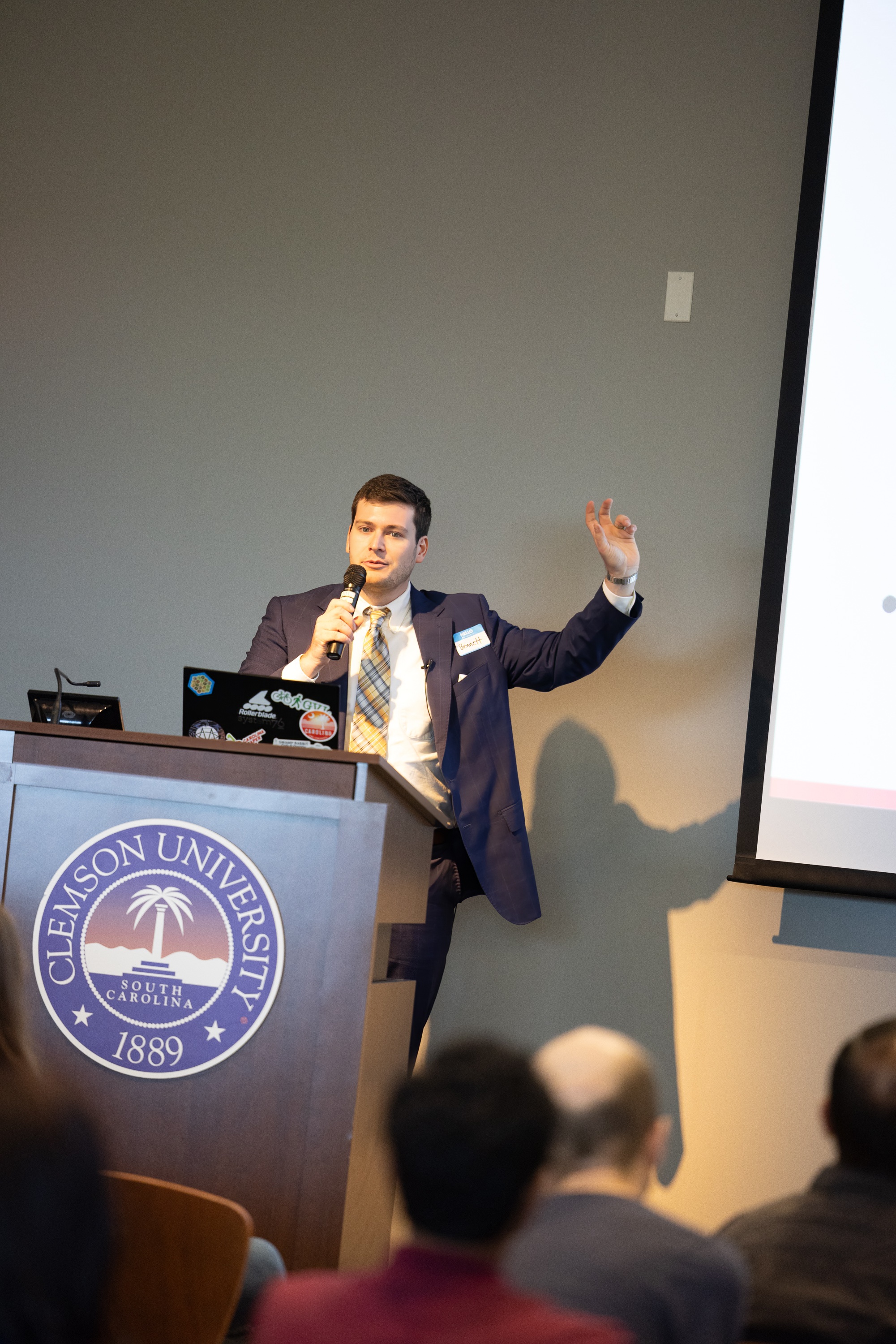 Bennett Meares speaking at the 2023 Carolina Code Conference