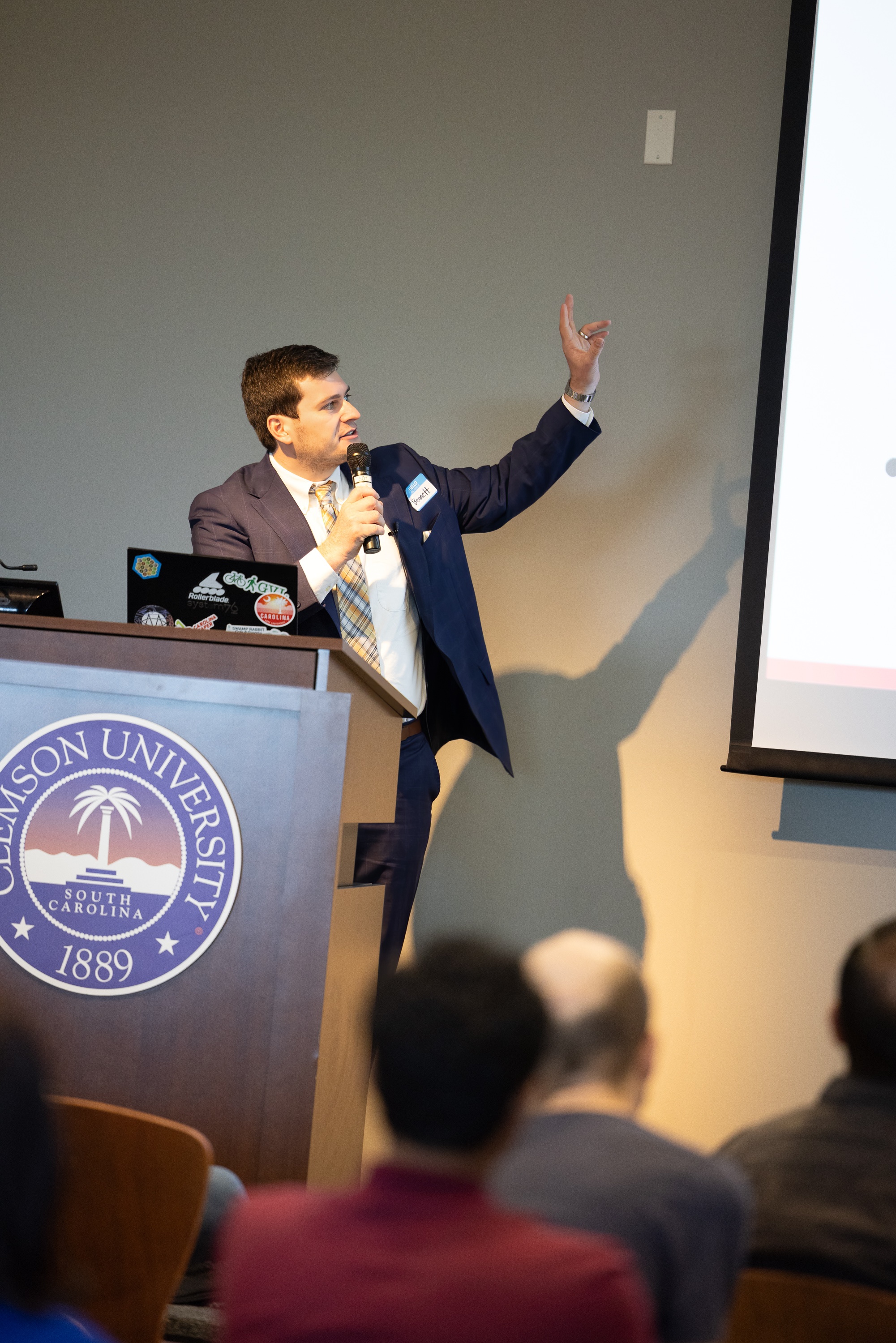 Bennett Meares speaking at the 2023 Carolina Code Conference