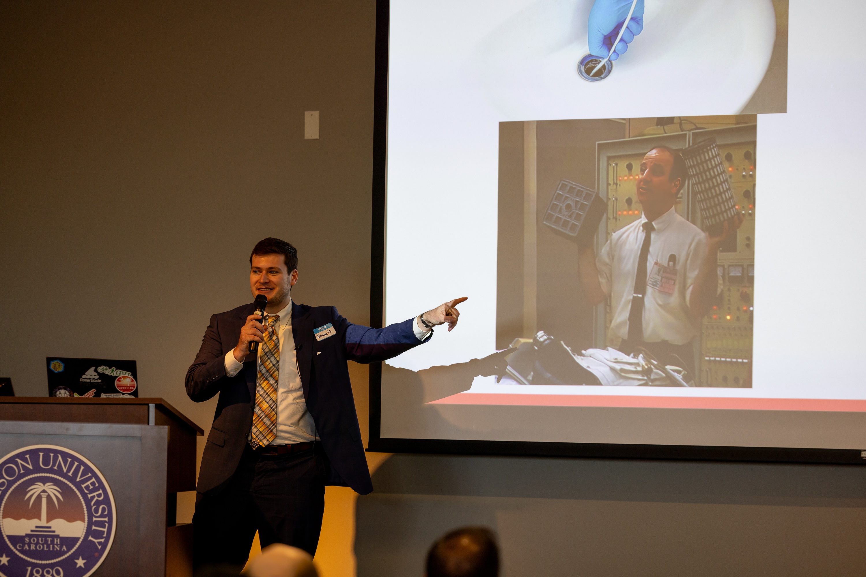 Bennett Meares speaking at the 2023 Carolina Code Conference