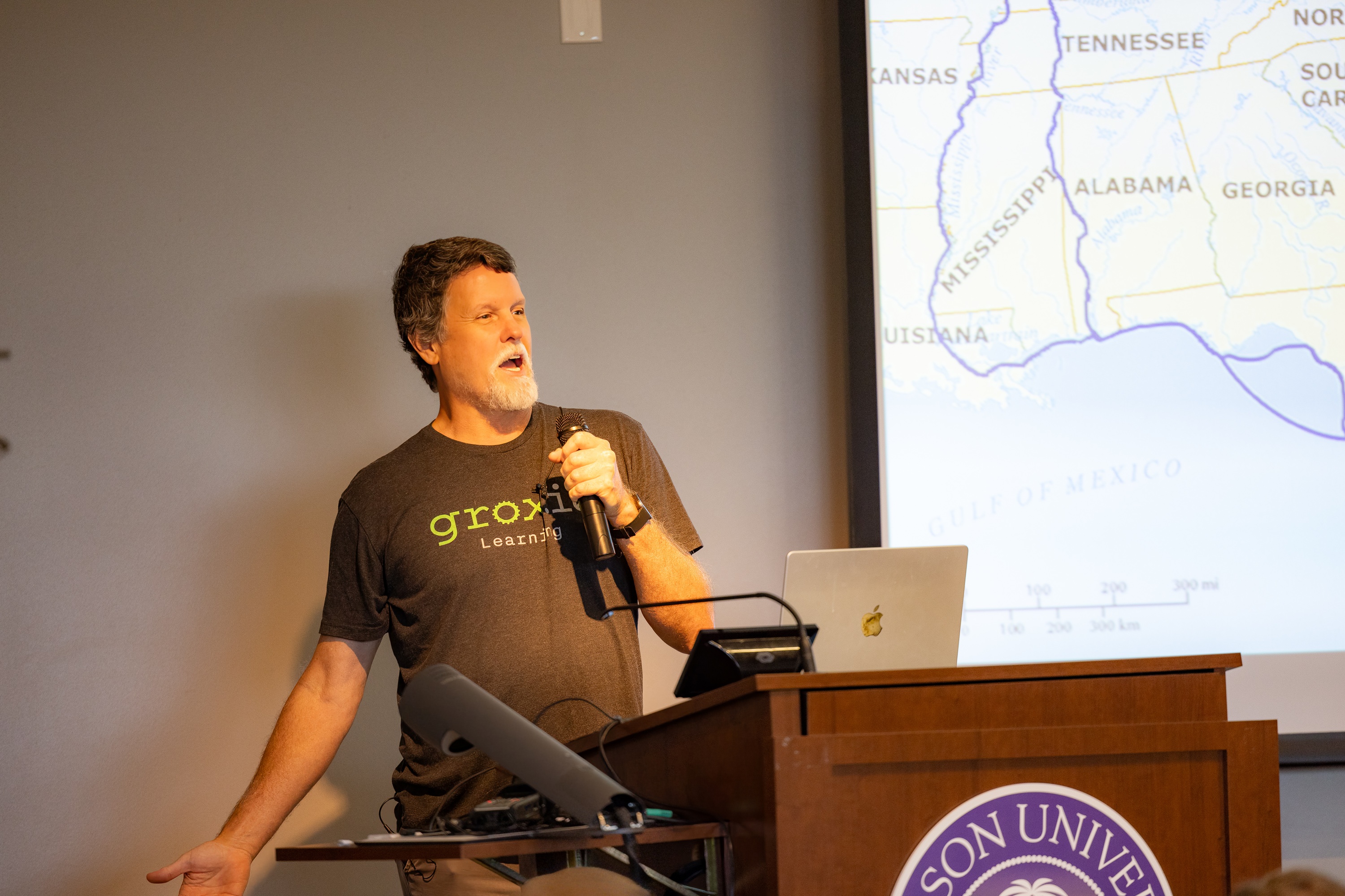 Bruce Tate speaking at the 2023 Carolina Code Conference