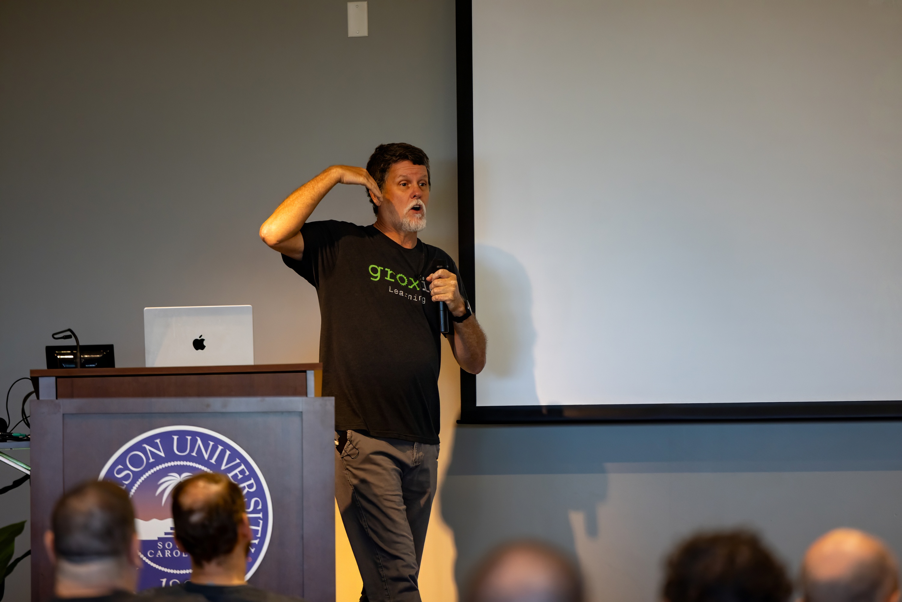 Bruce Tate speaking at the 2023 Carolina Code Conference