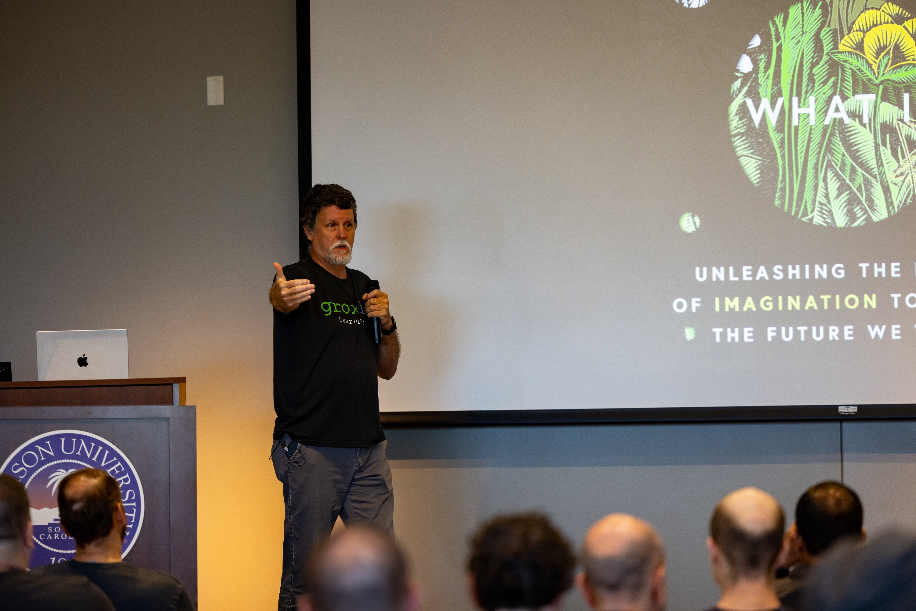 Bruce Tate speaking at the 2023 Carolina Code Conference