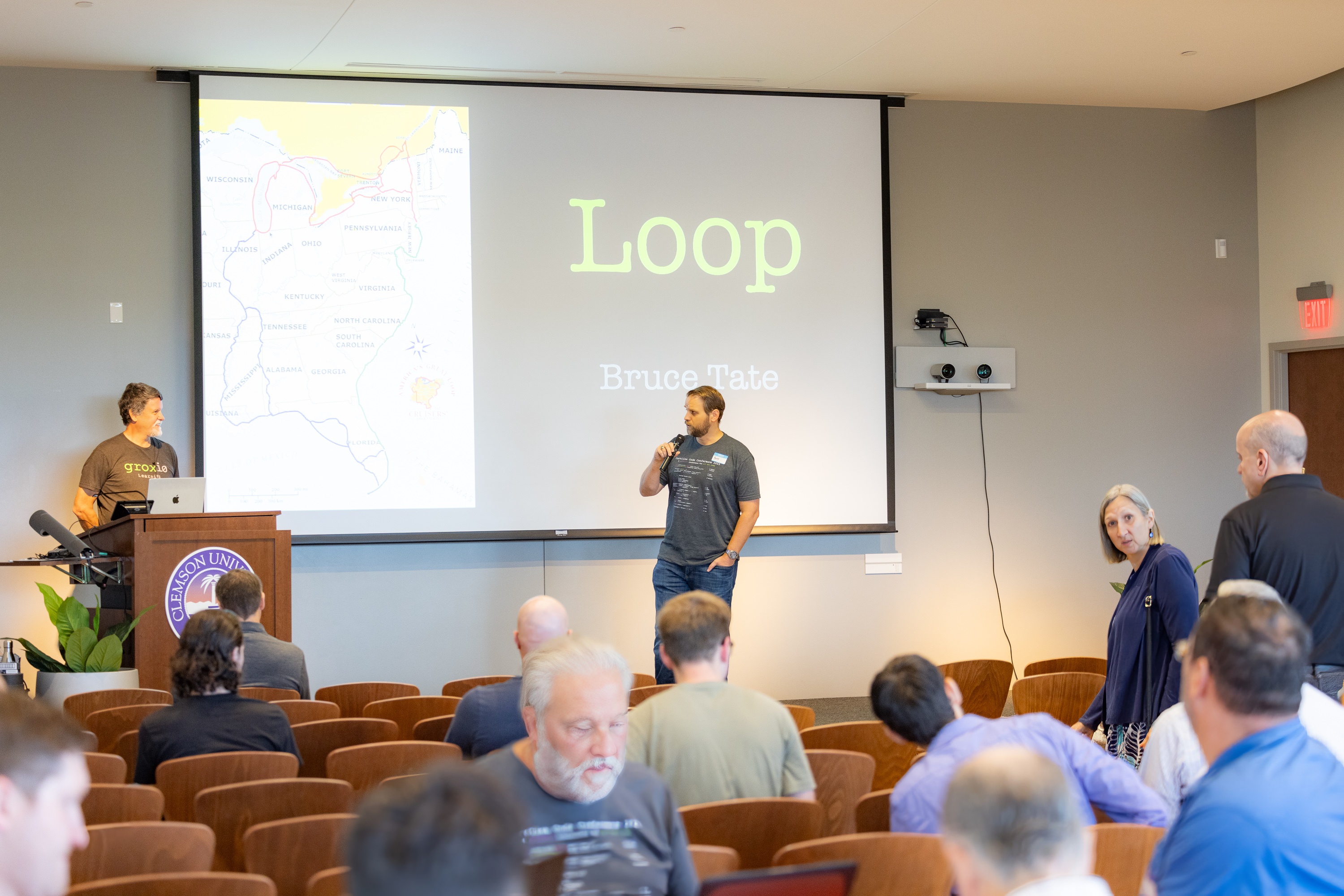 Bruce Tate speaking at the 2023 Carolina Code Conference