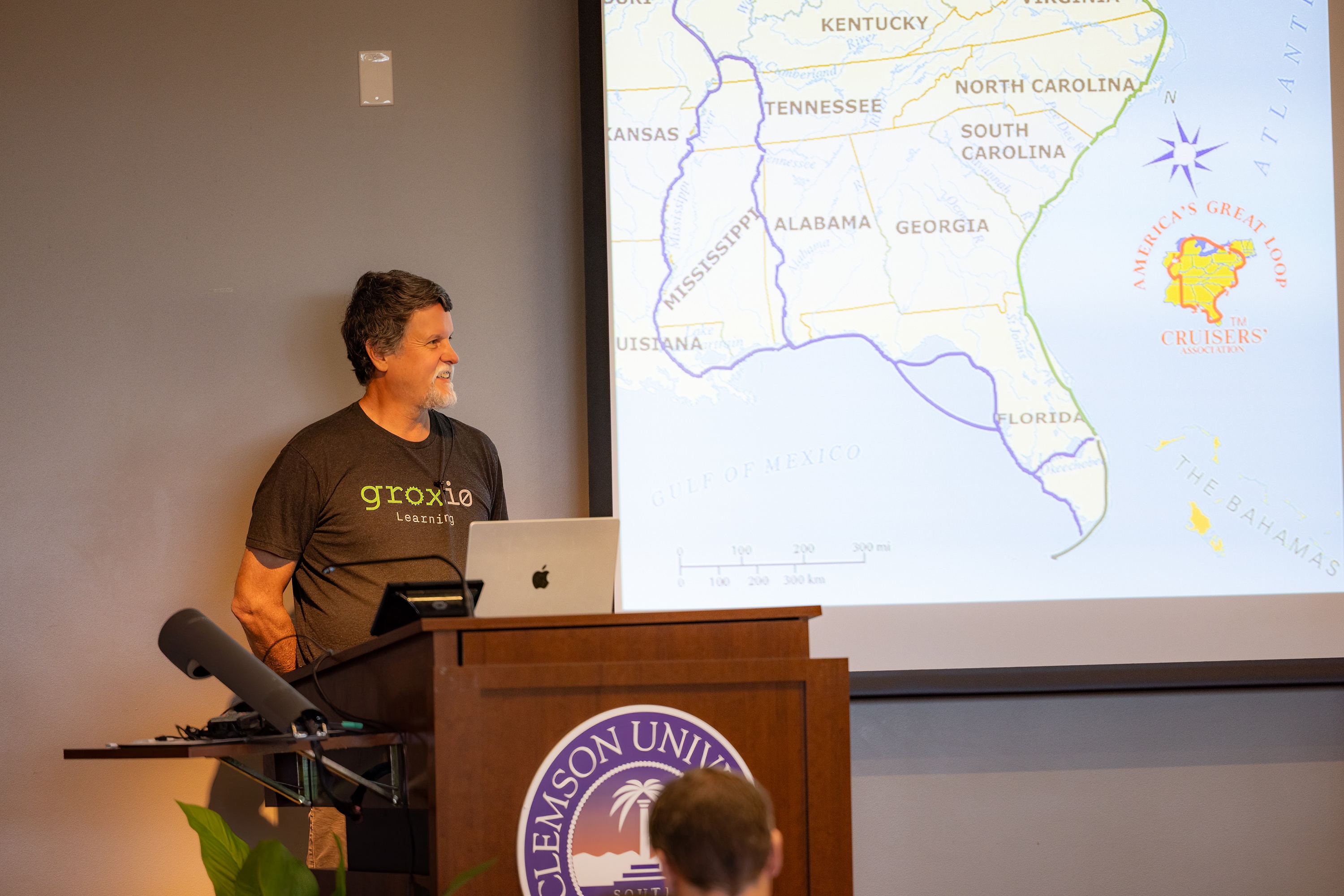 Bruce Tate speaking at the 2023 Carolina Code Conference