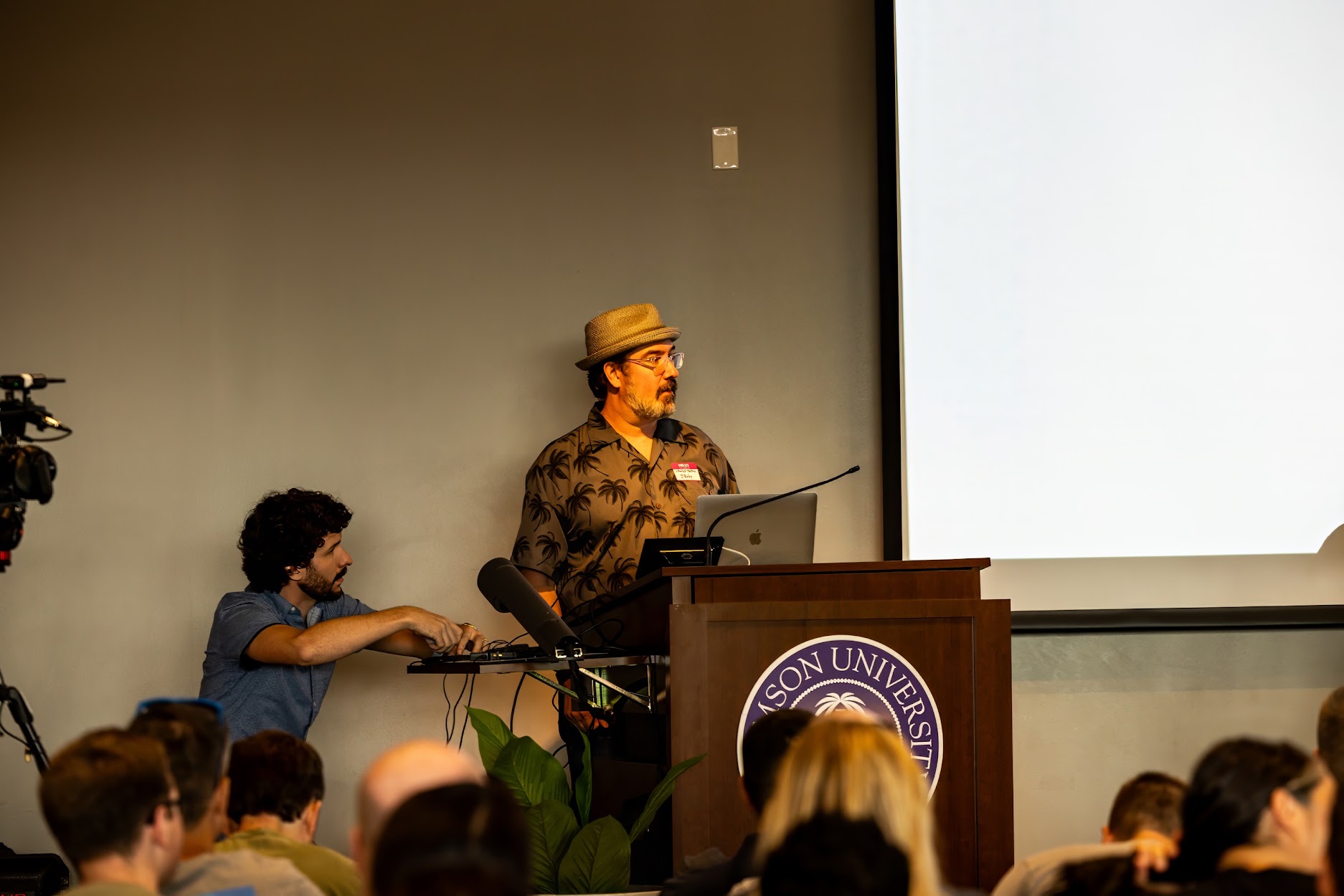 Charles Nutter speaking at the 2023 Carolina Code Conference