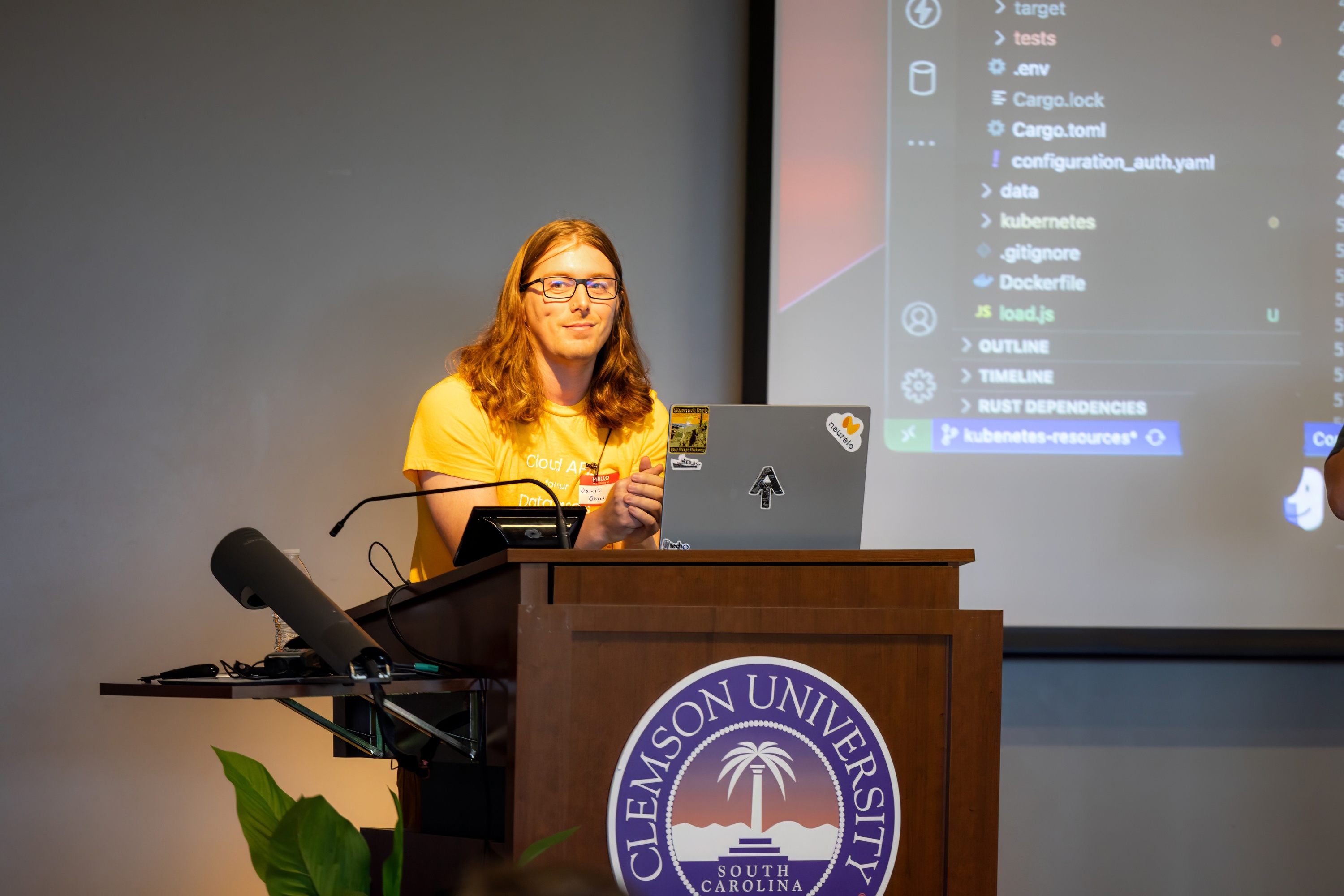 James Shockley speaking at the 2023 Carolina Code Conference