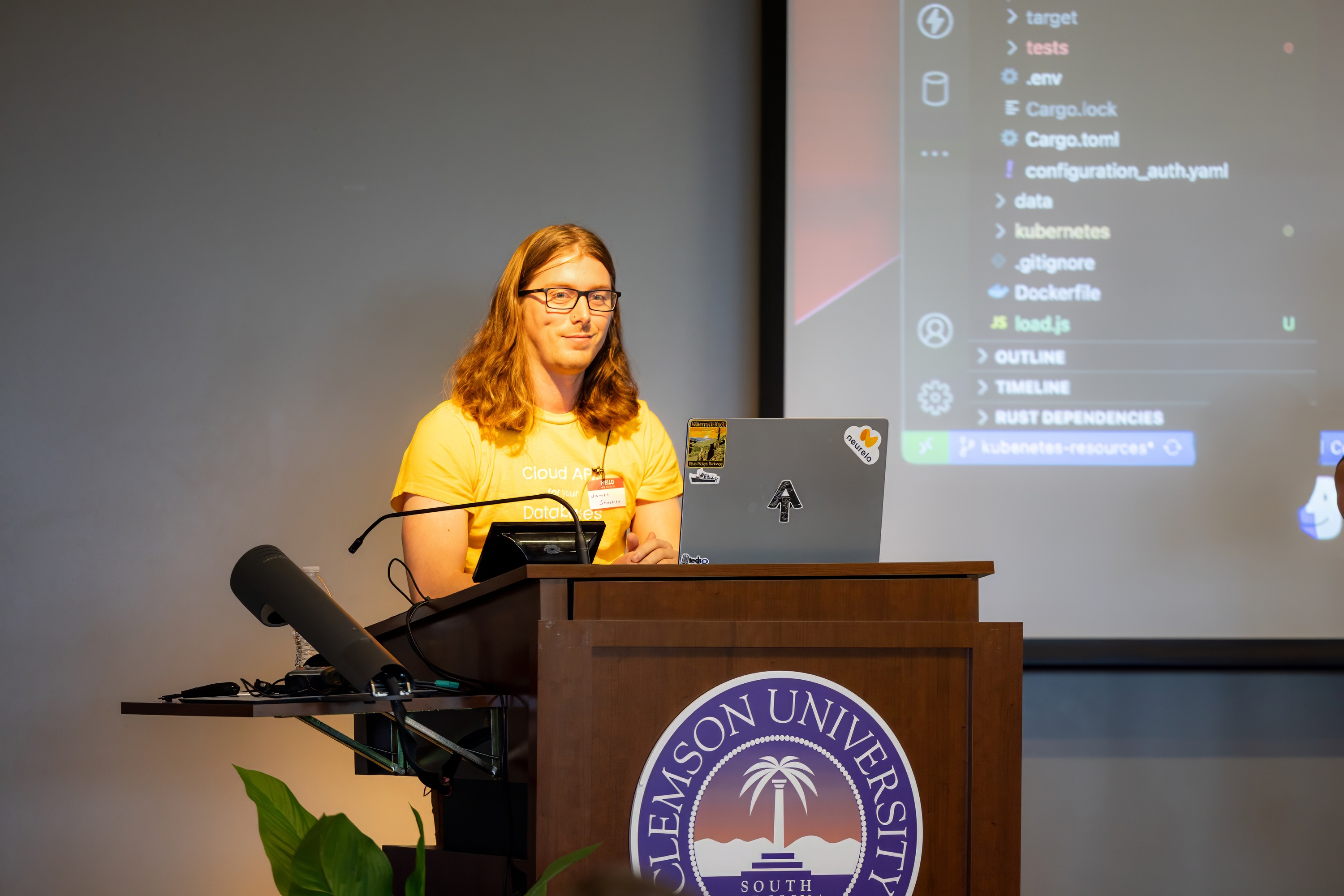 James Shockley speaking at the 2023 Carolina Code Conference