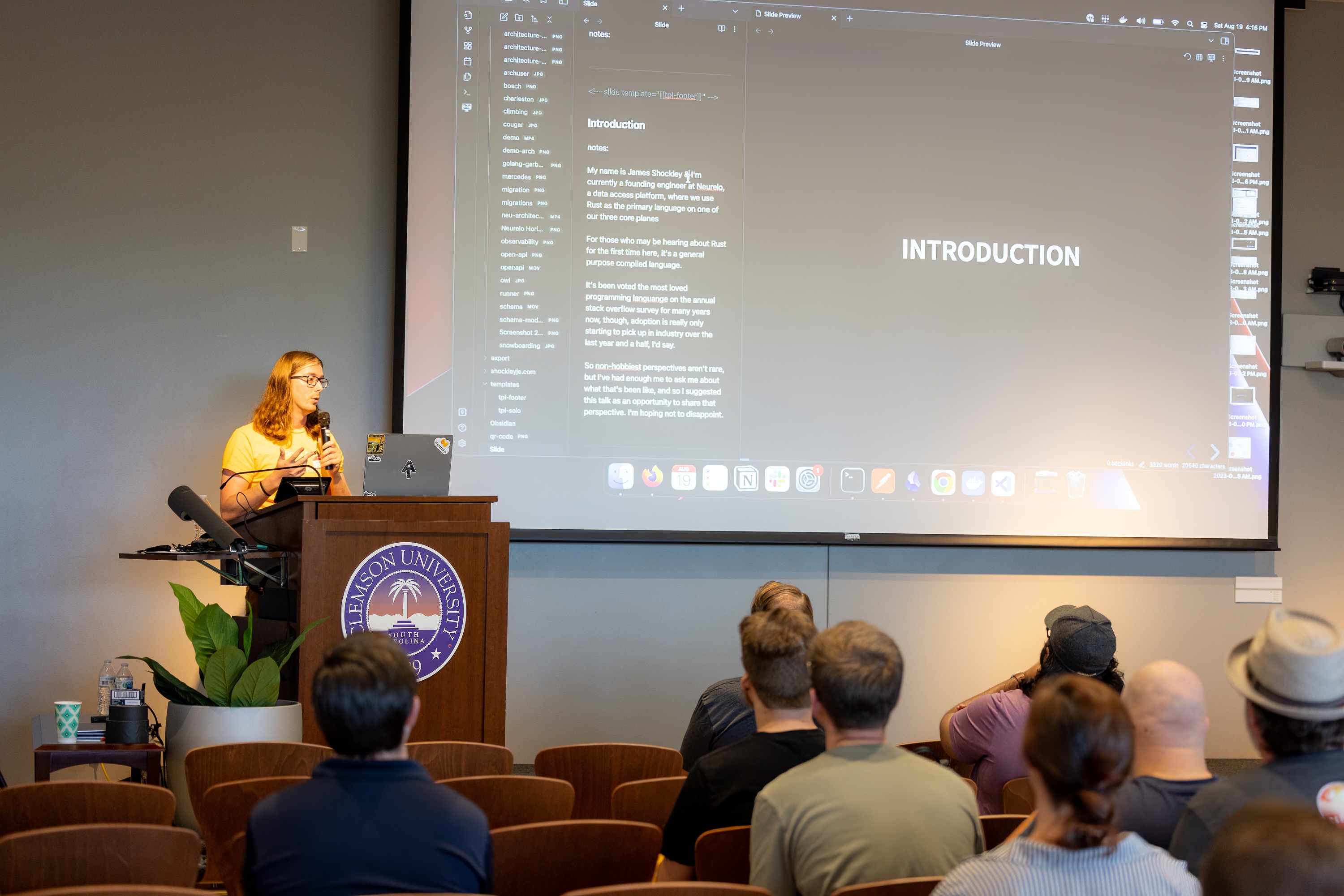 James Shockley speaking at the 2023 Carolina Code Conference