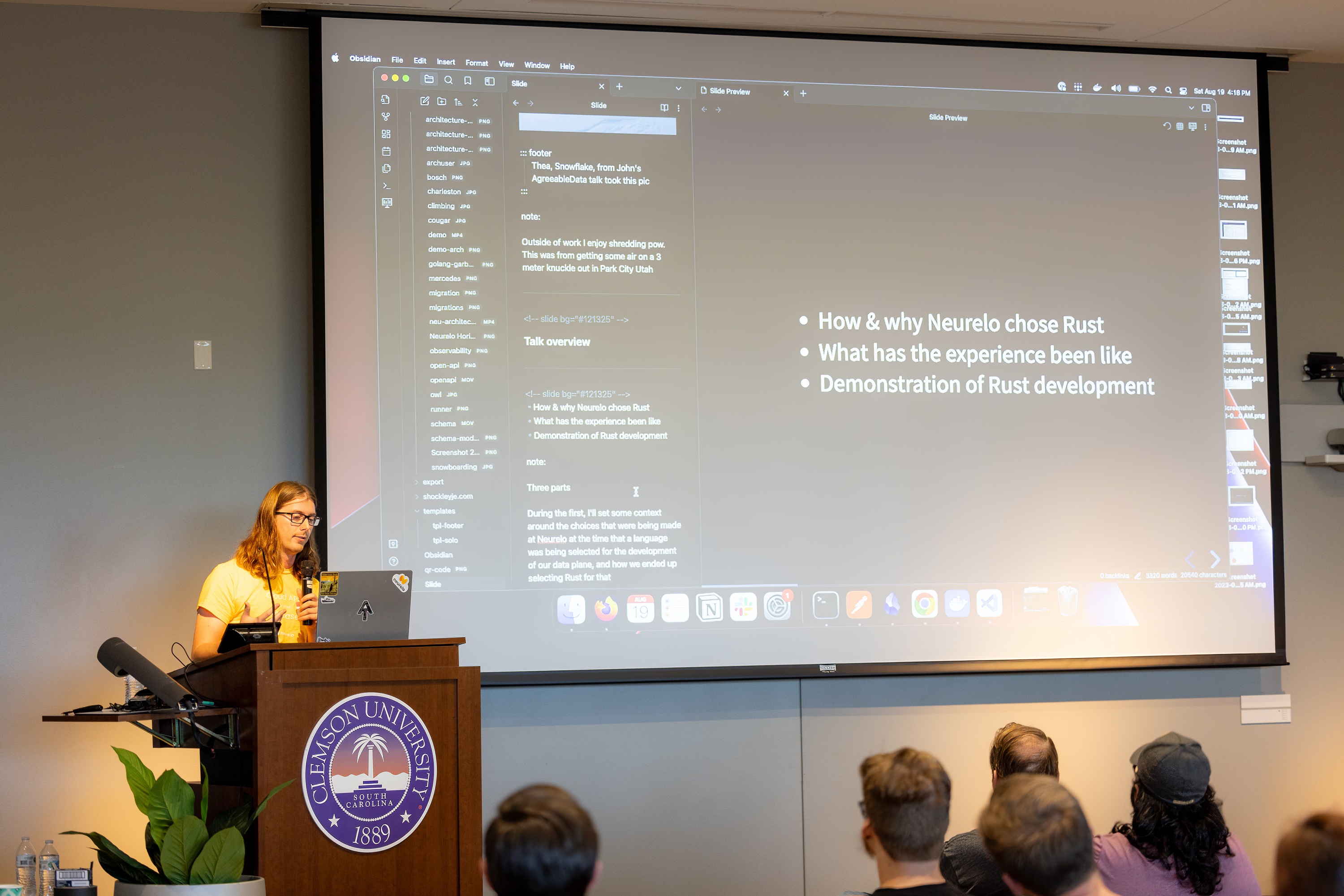 James Shockley speaking at the 2023 Carolina Code Conference