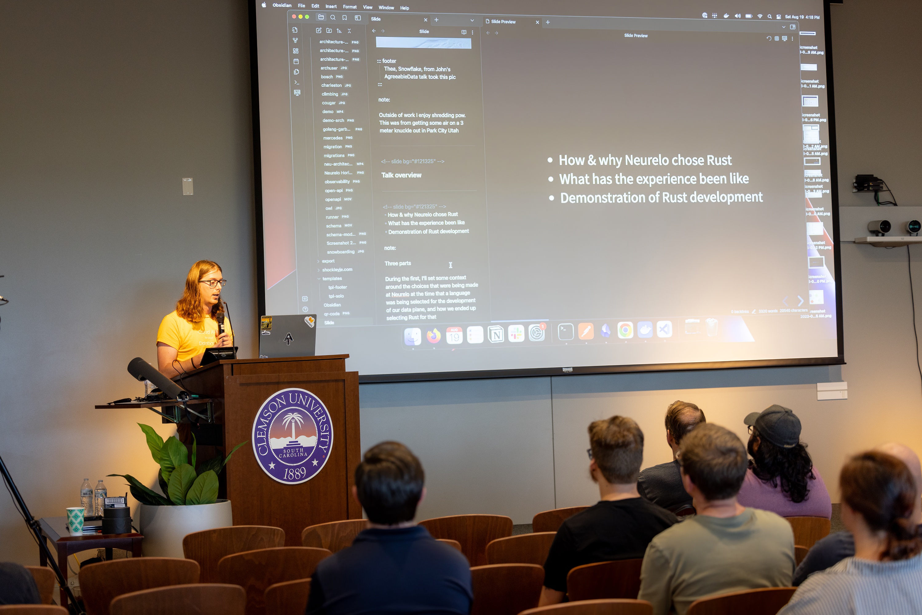 James Shockley speaking at the 2023 Carolina Code Conference