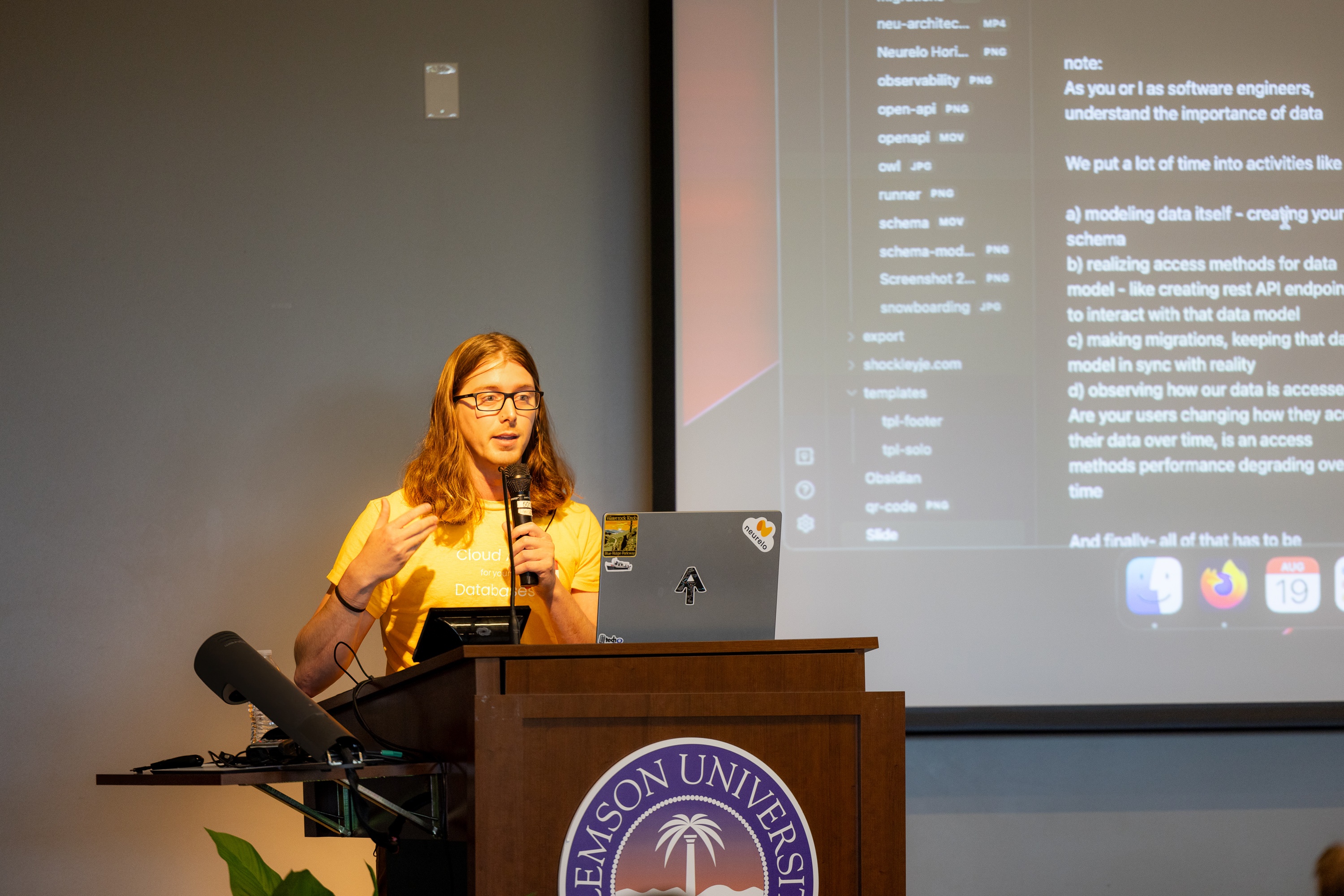 James Shockley speaking at the 2023 Carolina Code Conference