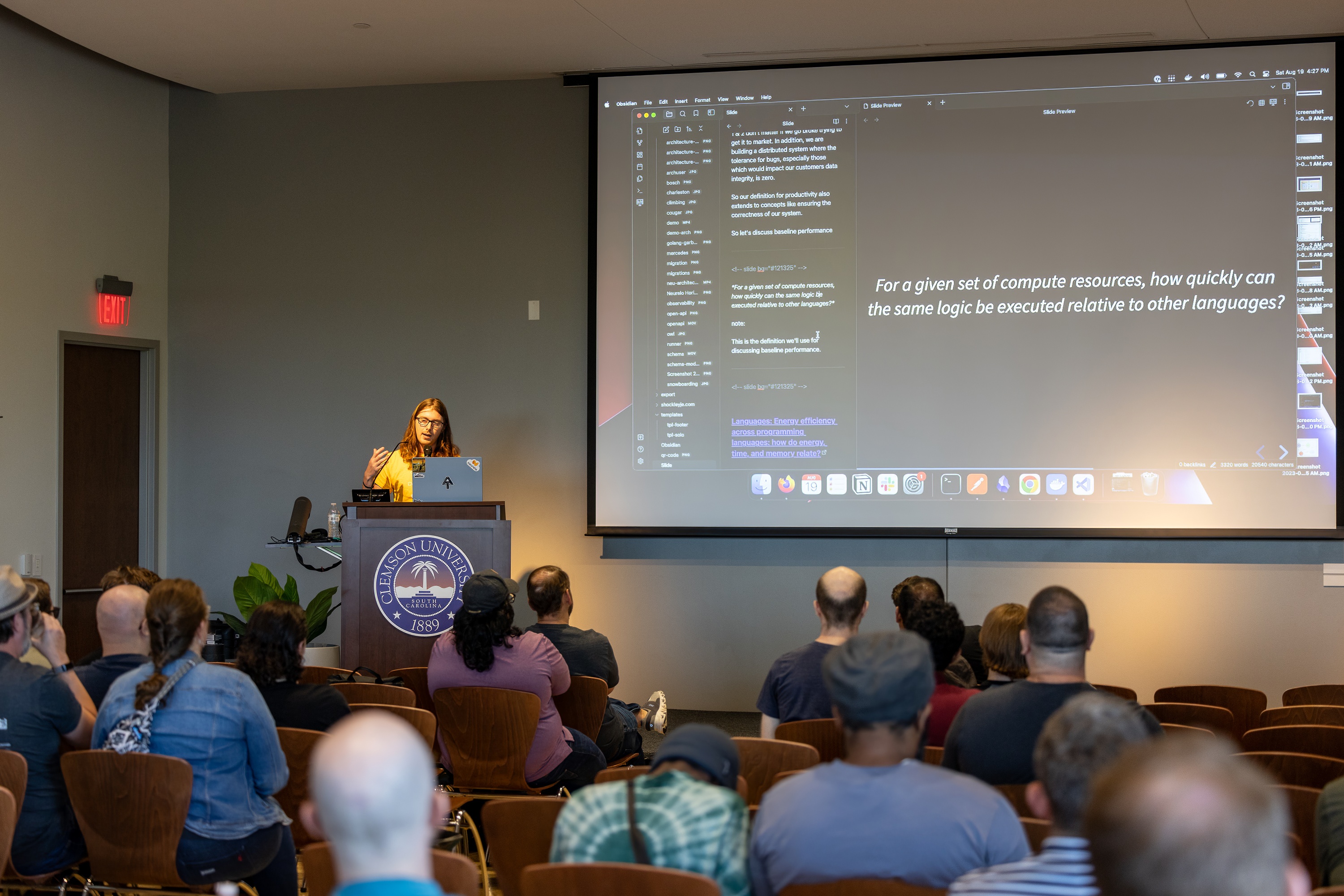 James Shockley speaking at the 2023 Carolina Code Conference