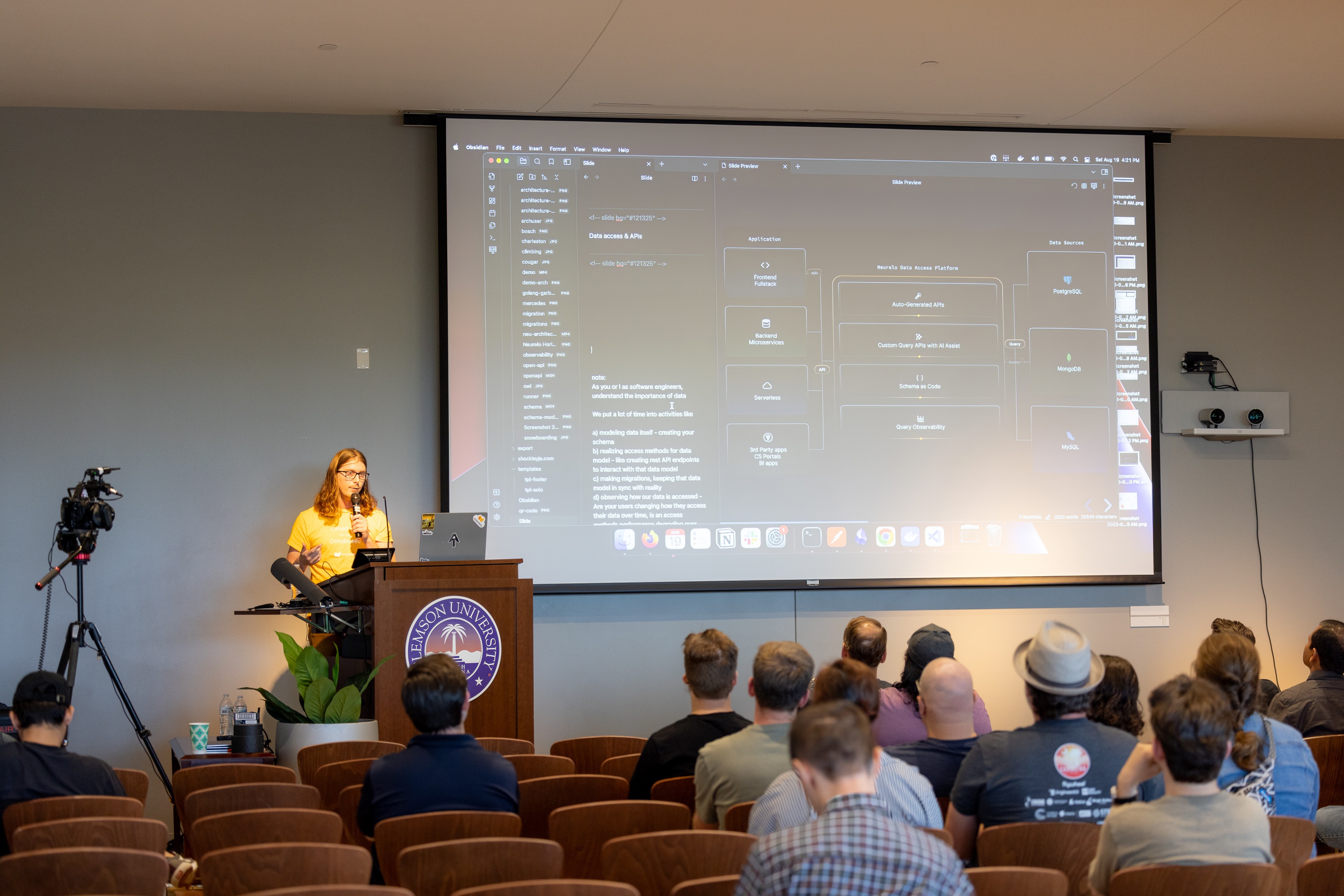 James Shockley speaking at the 2023 Carolina Code Conference