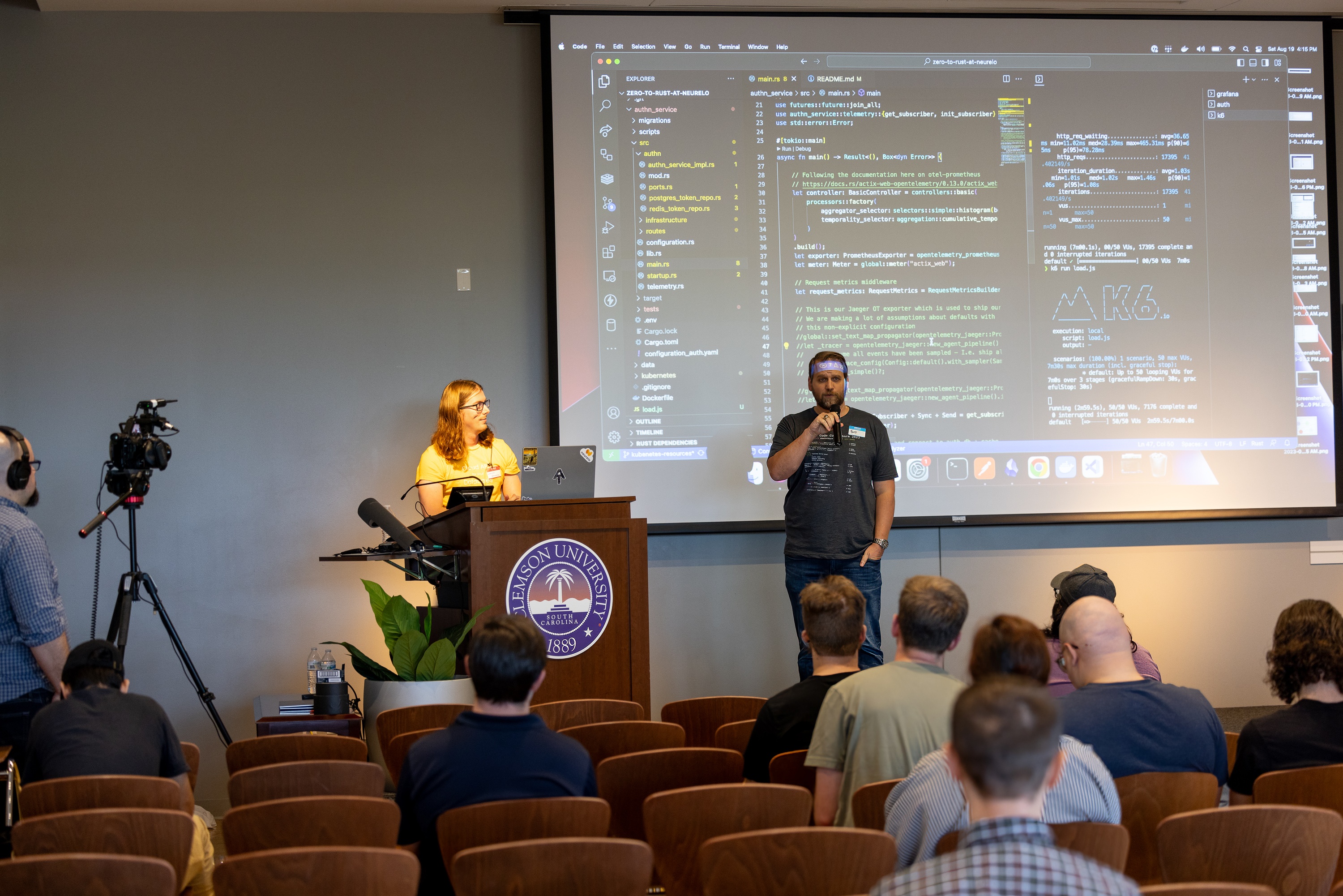 James Shockley speaking at the 2023 Carolina Code Conference