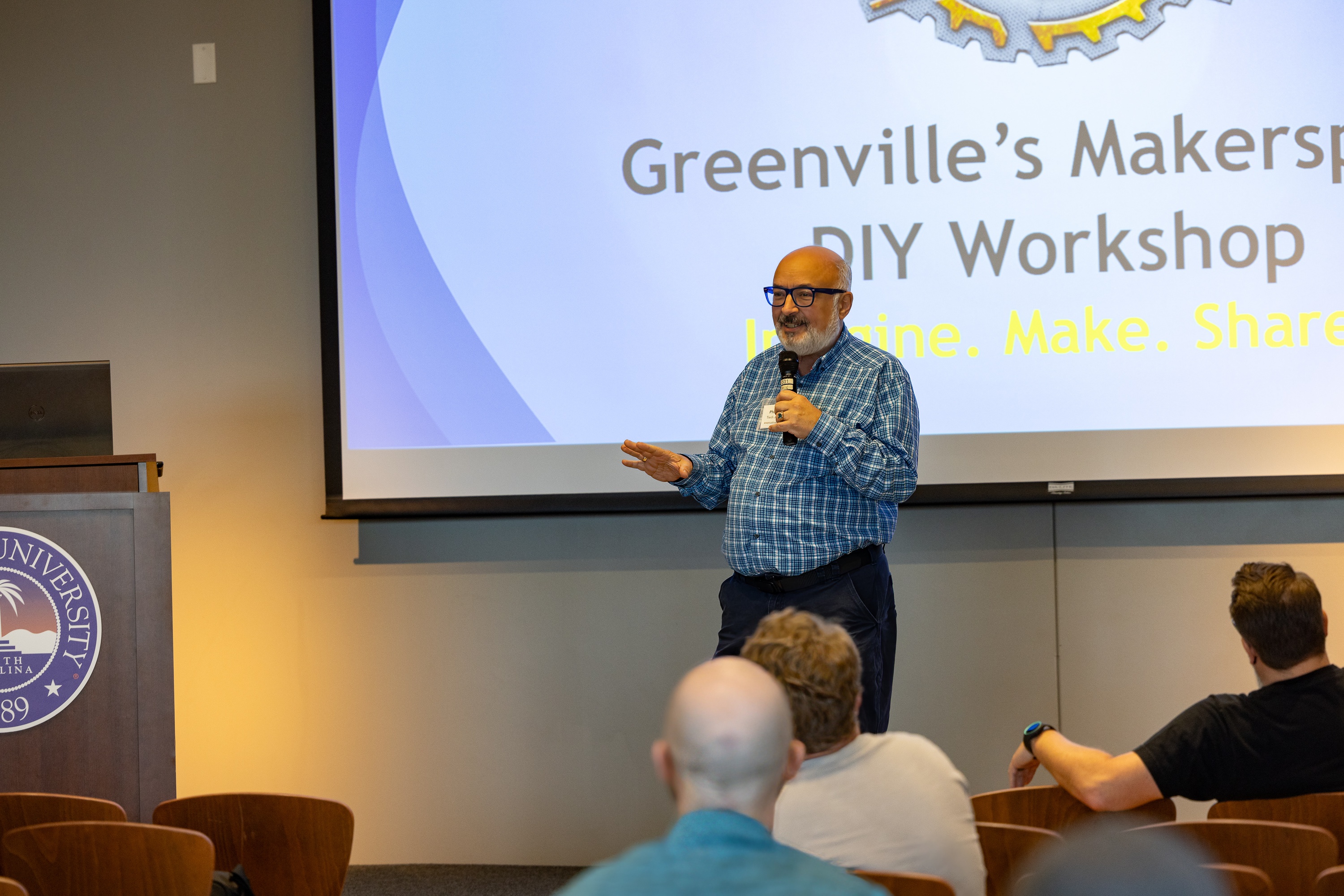 Joey Loman speaking at the 2023 Carolina Code Conference