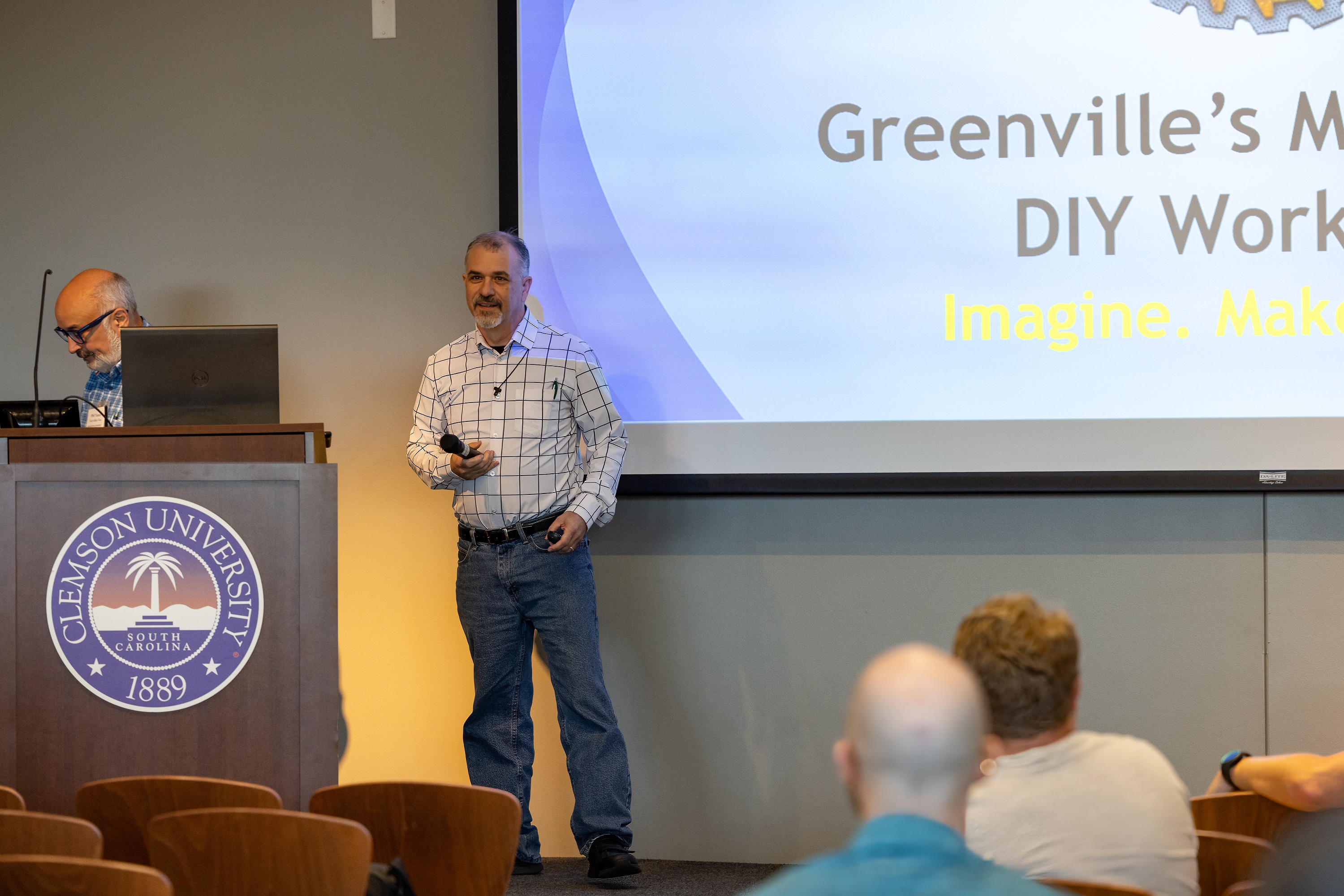 Joey Loman speaking at the 2023 Carolina Code Conference