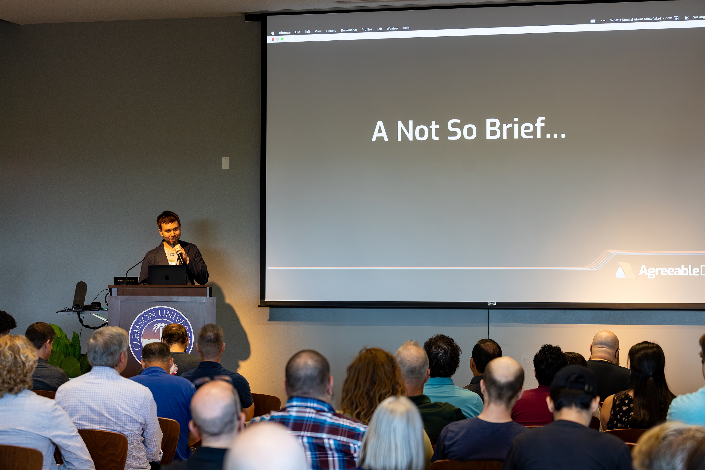 John Wessel speaking at the 2023 Carolina Code Conference