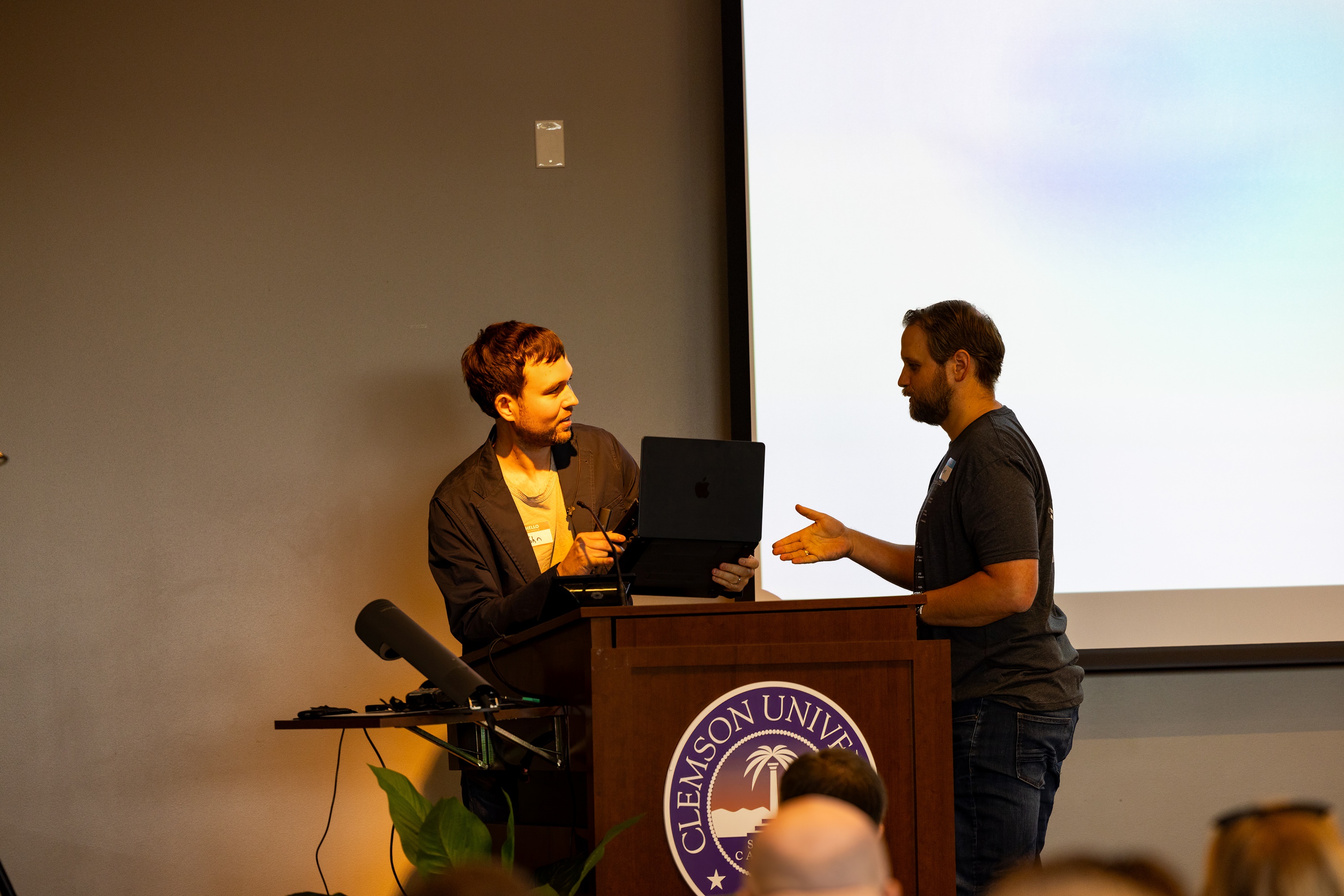 John Wessel speaking at the 2023 Carolina Code Conference