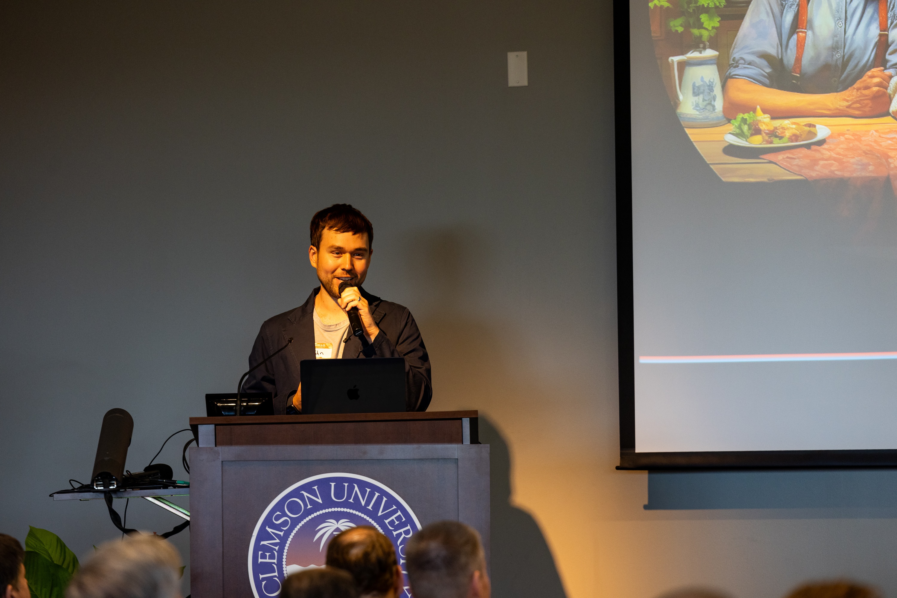John Wessel speaking at the 2023 Carolina Code Conference