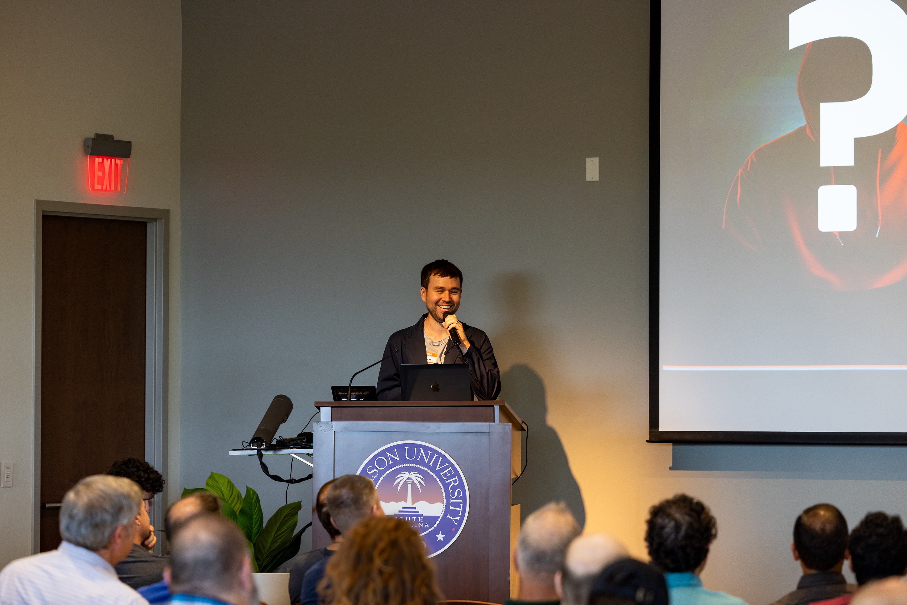 John Wessel speaking at the 2023 Carolina Code Conference