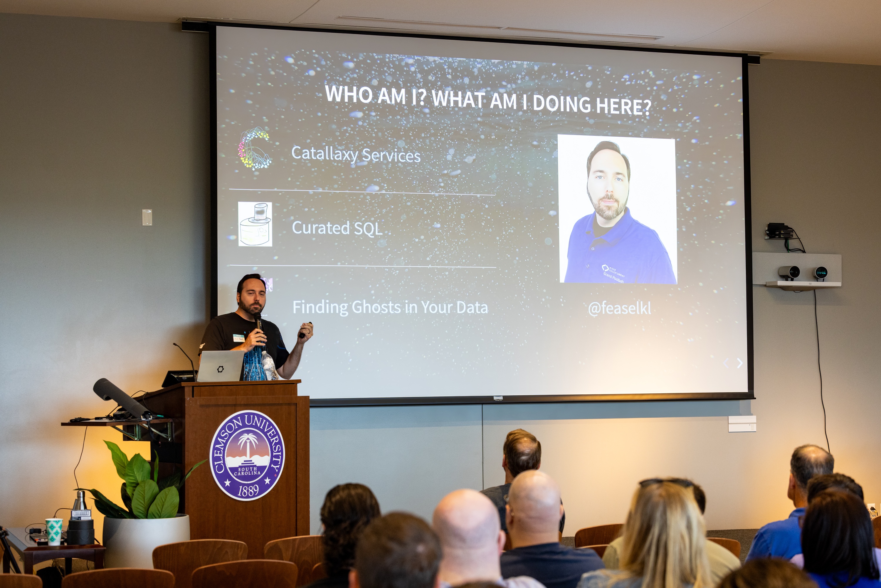 Kevin Feasel speaking at the 2023 Carolina Code Conference