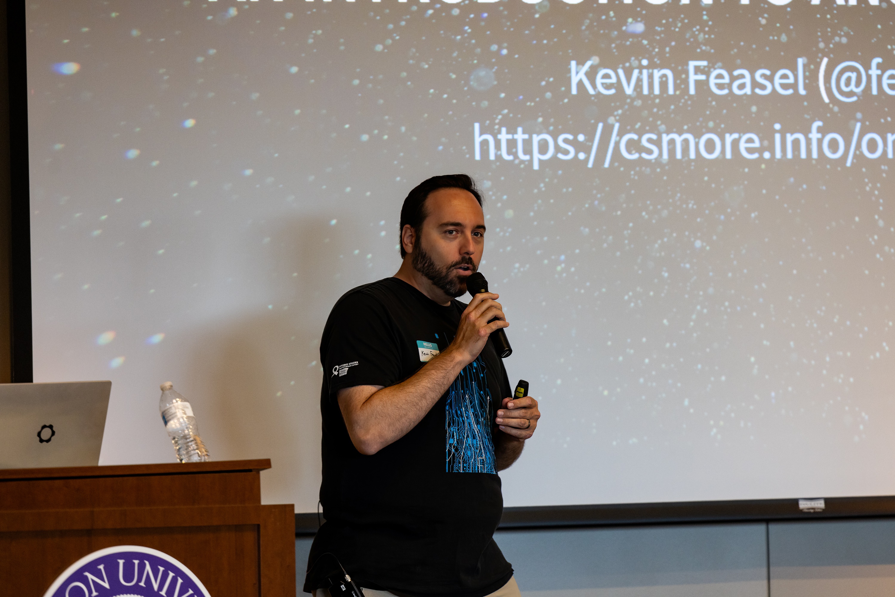 Kevin Feasel speaking at the 2023 Carolina Code Conference