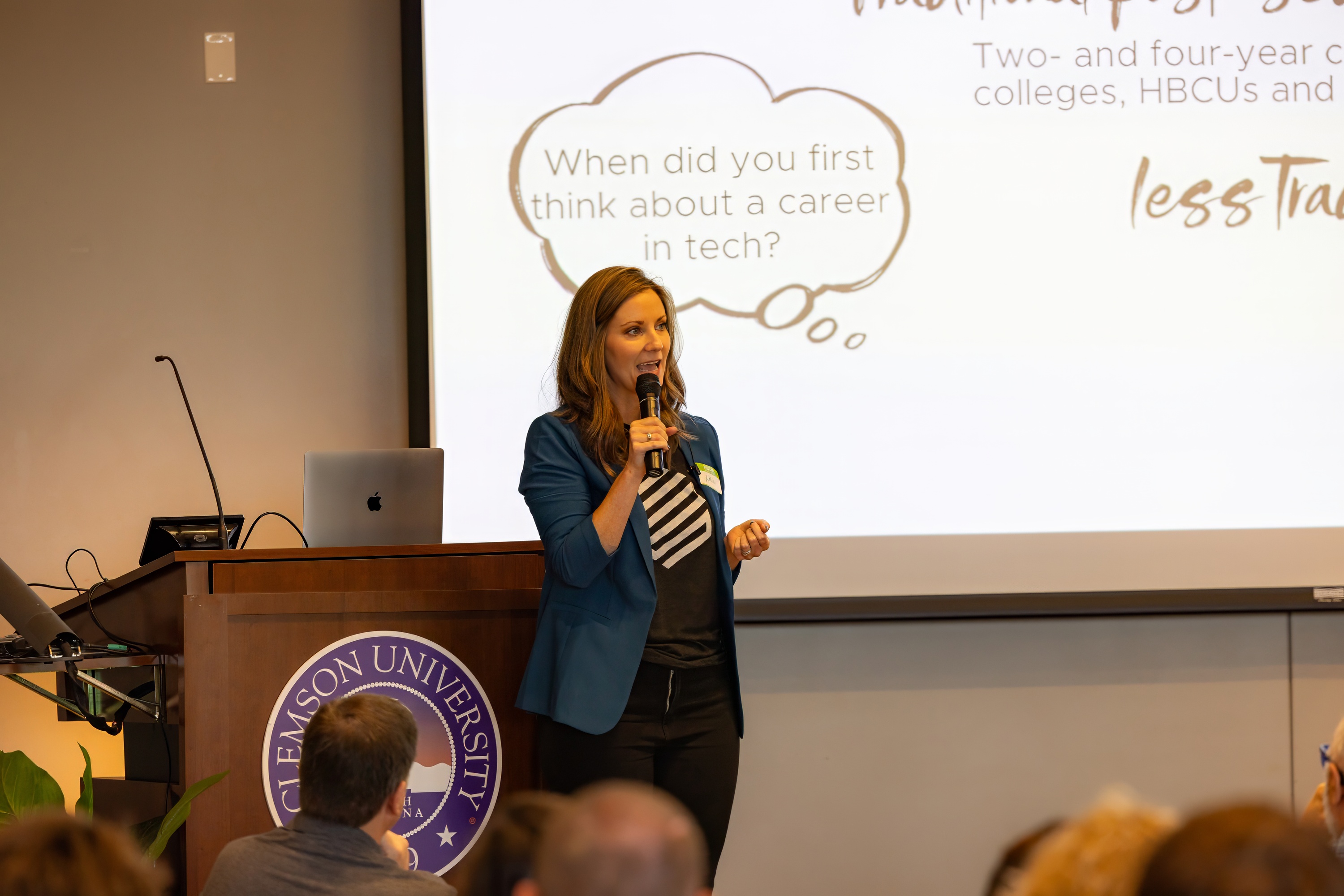 Lelia King speaking at the 2023 Carolina Code Conference