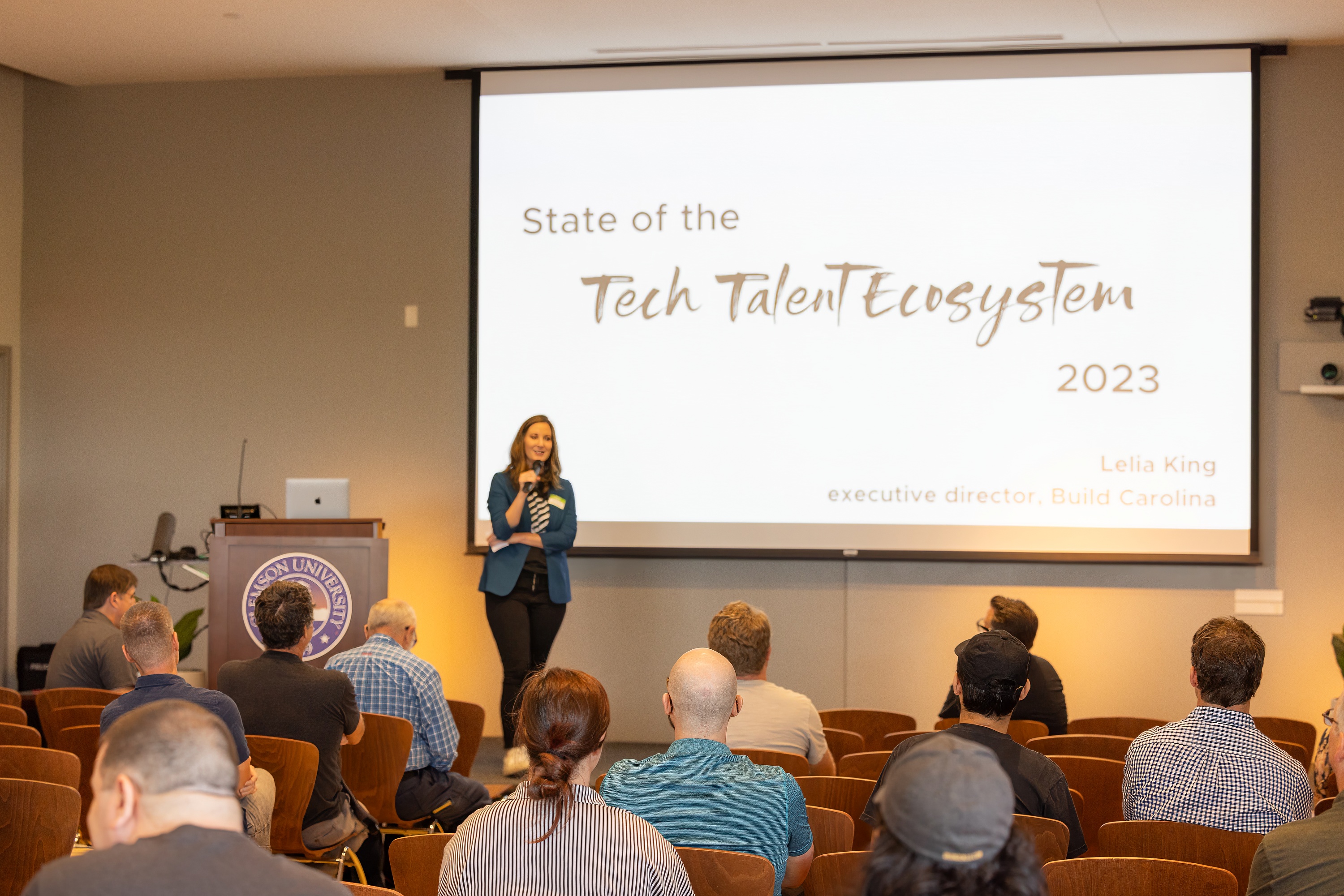 Lelia King speaking at the 2023 Carolina Code Conference